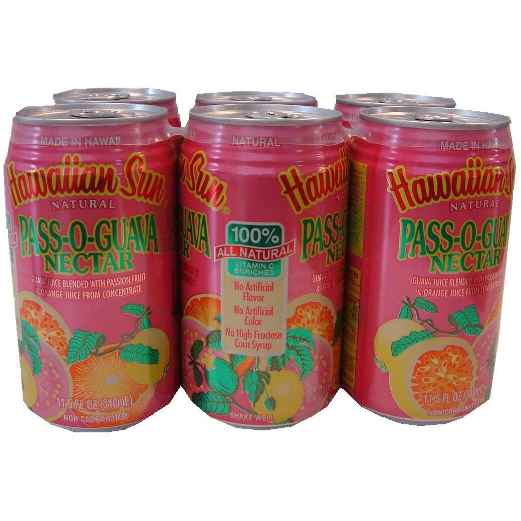 Hawaiian Sun Nectar, Pass-O-Guava, 11.5-Ounce (Pack Of 6)