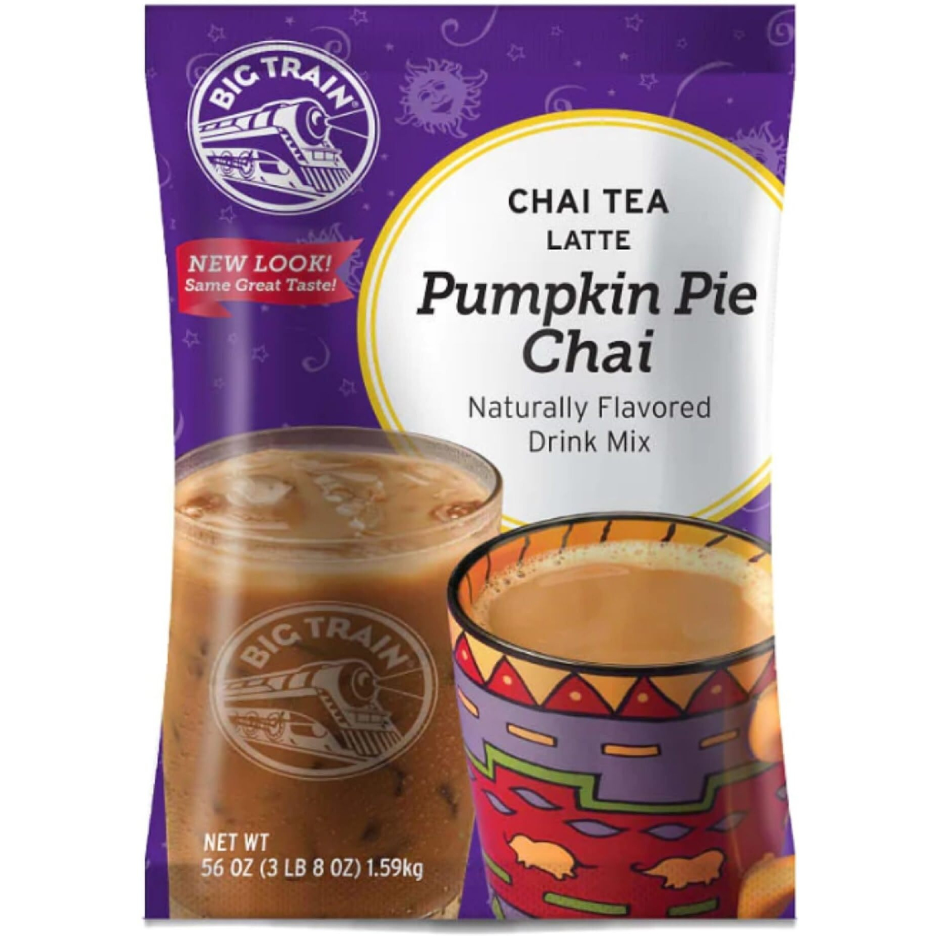 Big Train Pumpkin Pie Chai Tea Latte Beverage Mix, 3.5 Pound (Pack Of 4)