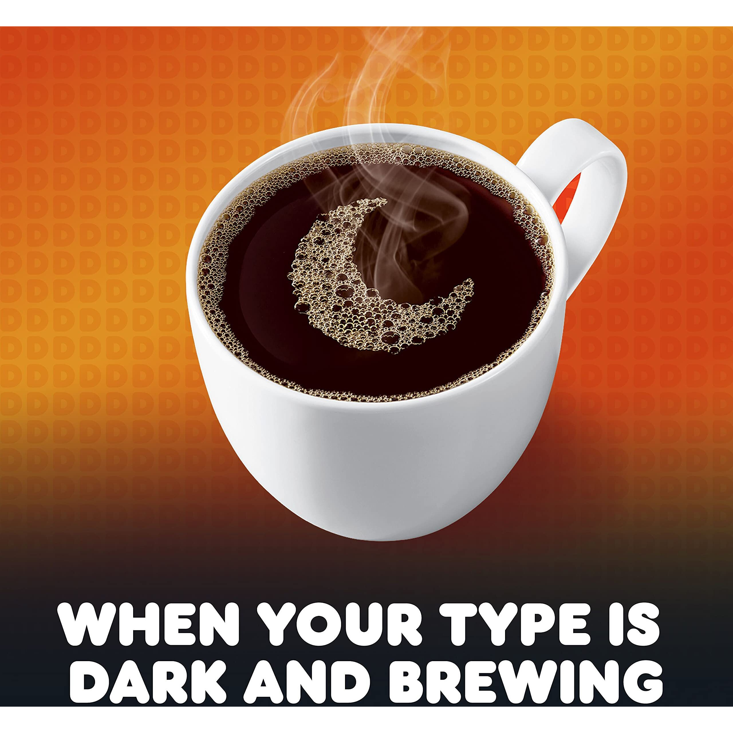 Dunkin' Midnight Dark Roast Ground Coffee, 16.5 Ounce (Pack Of 6)