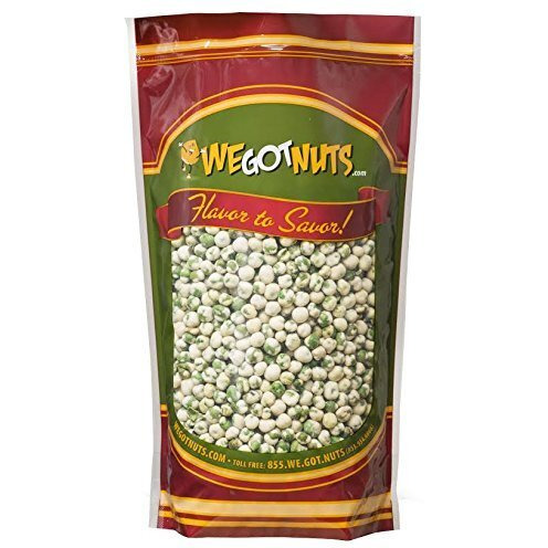 Green Wasabi Peas | 4 Pound Resealable Bag Of Hot Wasabi Peas |Healthy And Fresh Pea Snacks | Kosher Friendly Green Wasabi Peas | Delicious Gourmet Dried Wasabi Green Peas| We Got Nuts.