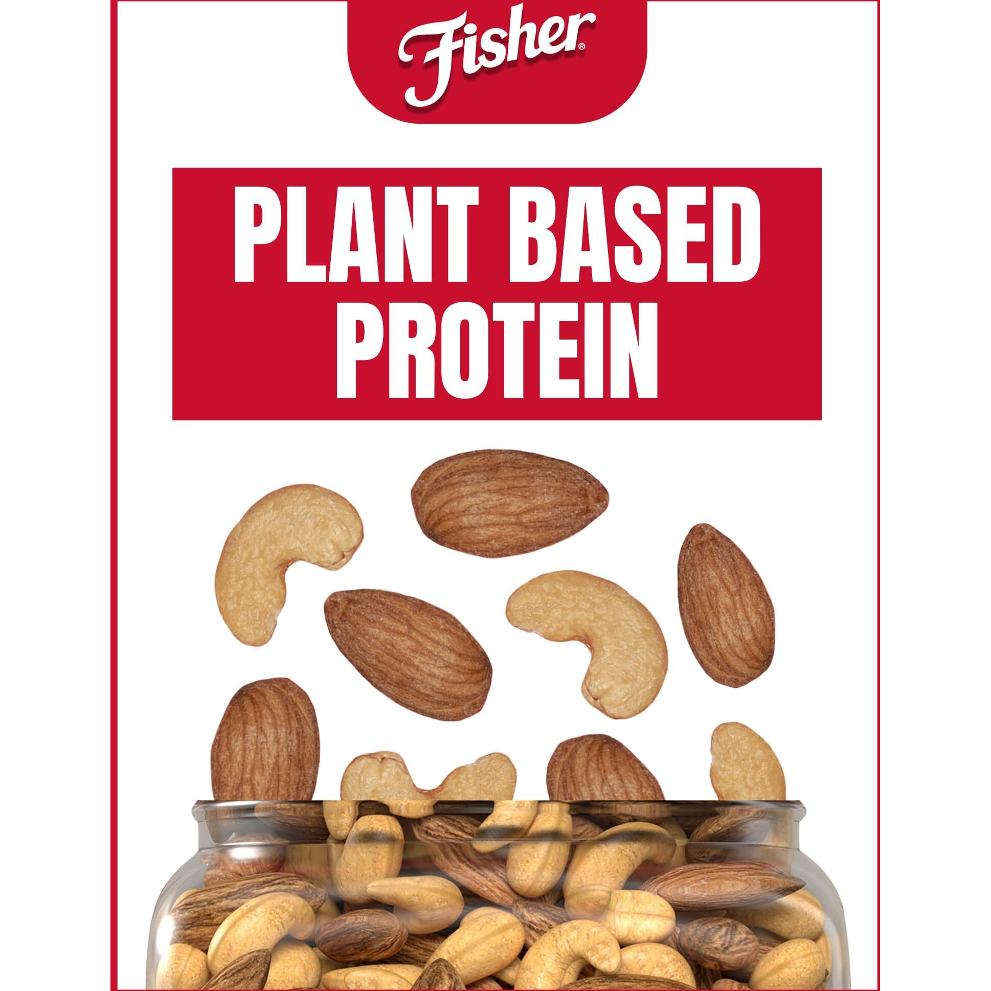Fisher Oven Roasted Never Fried Almond & Cashew Blend, 24 Ounces (Pack Of 1), Snacks For Adults, Made With Sea Salt, No Added Oil, Artificial Ingredients Or Preservatives, Trail Mix, Gluten Free
