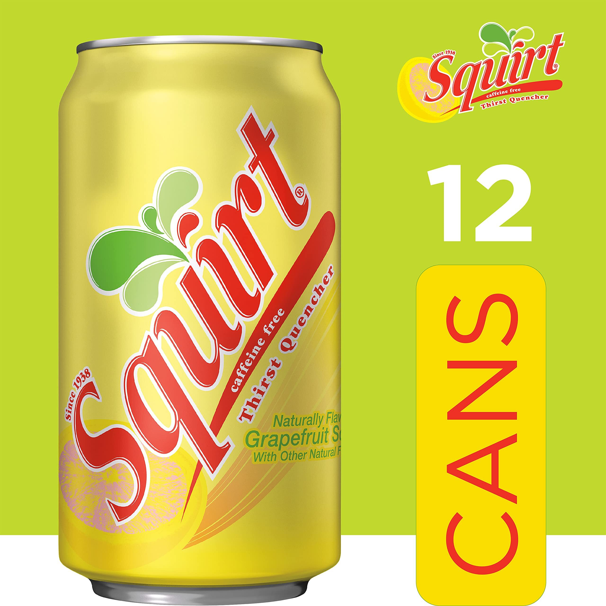 Squirt Citrus Soda, 12 Fl Oz Cans (Pack Of 12)