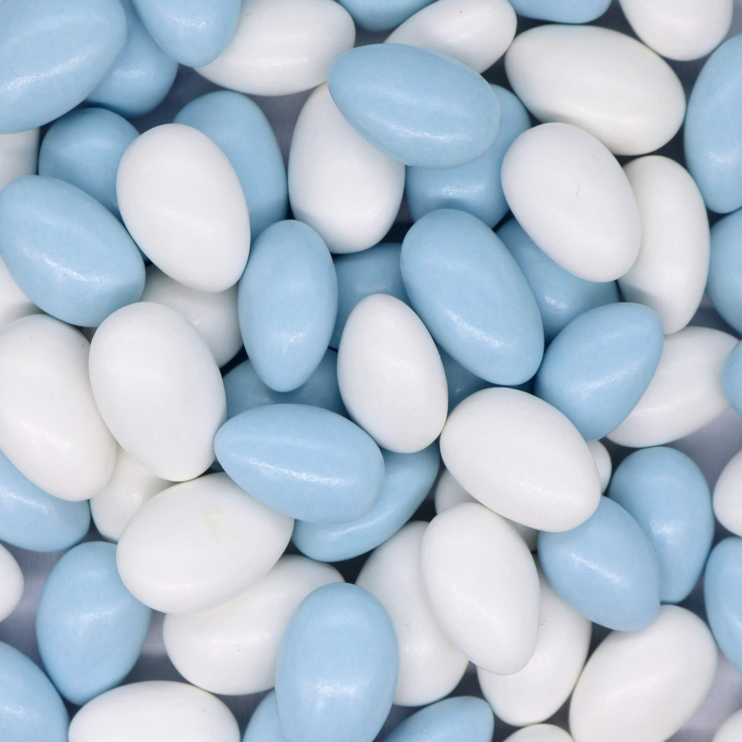 Smarty Stop Jordan Almonds (Light Blue &White - Pastel Colors, 2 Pound (Pack Of 1))