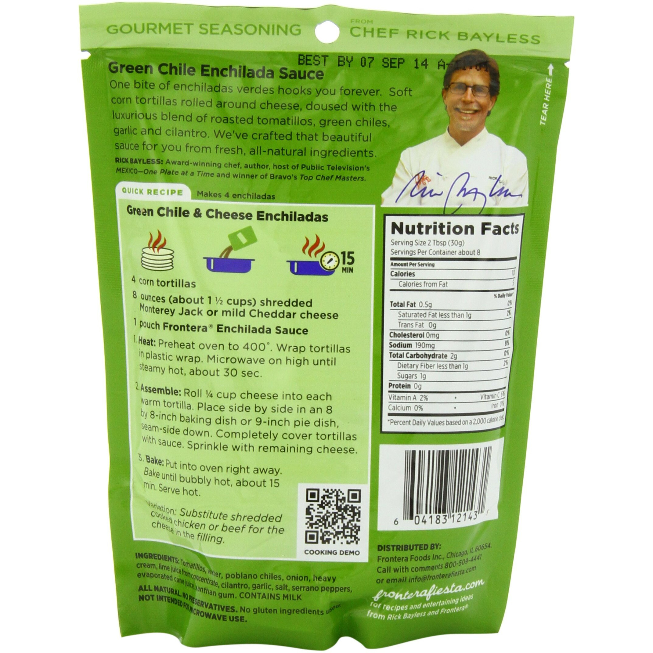 Frontera Foods Enchilada Sauce, Green Chile, 8 Ounce (Pack Of 6)