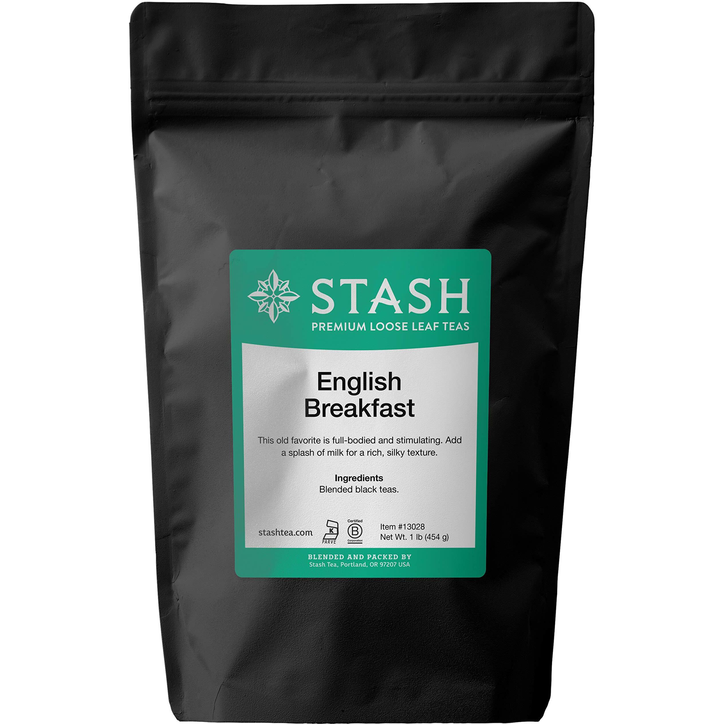 Stash Tea English Breakfast Loose Leaf Black Tea, 16 Ounces