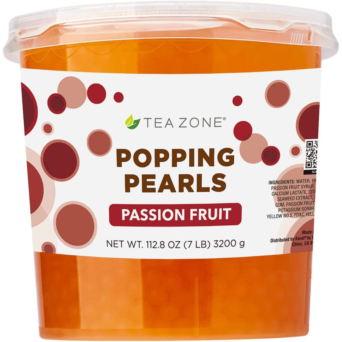 Tea Zone 7 Lb Passion Fruit Popping Pearls