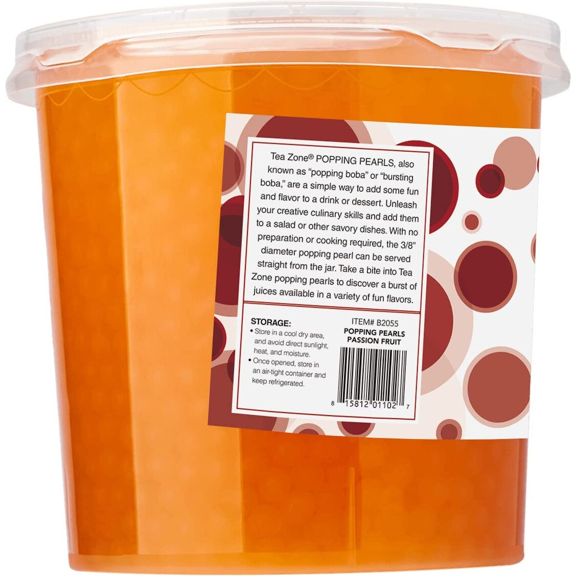 Tea Zone 7 Lb Passion Fruit Popping Pearls