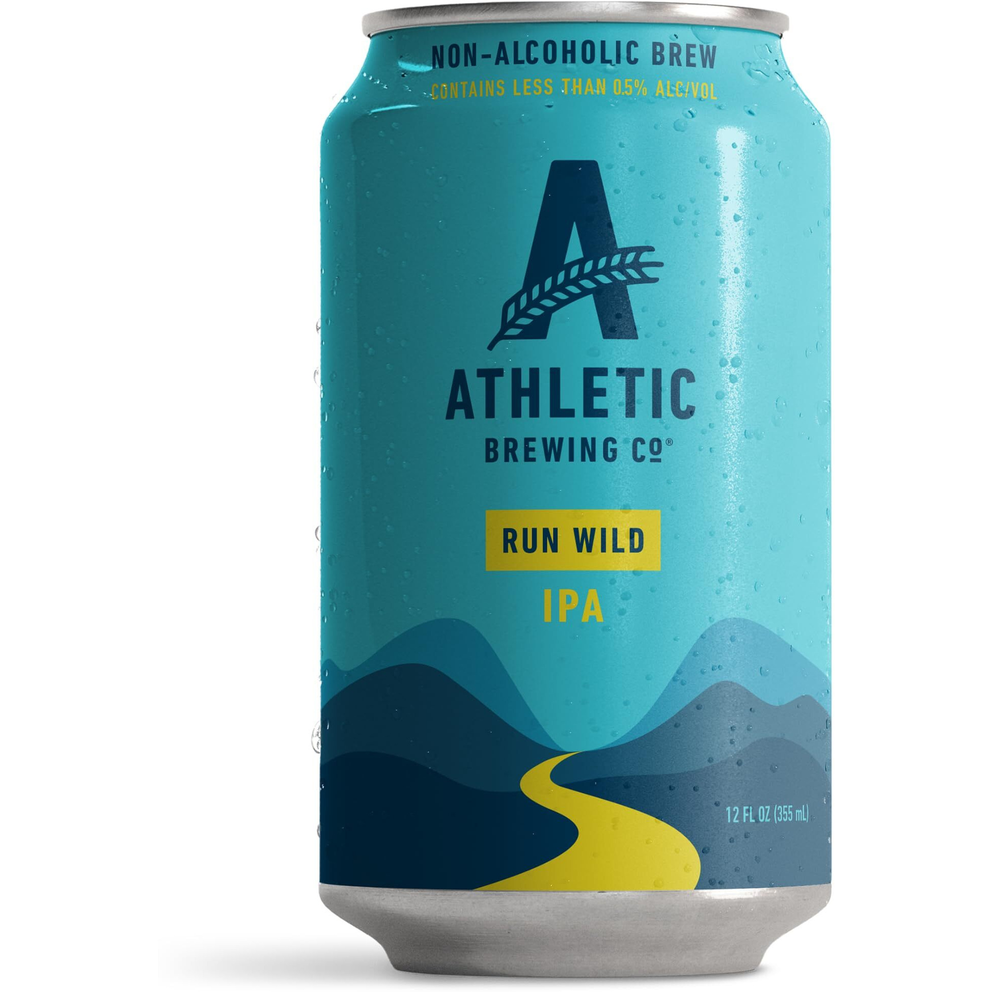 Athletic Brewing Company Craft Non-Alcoholic Beer - 12 Pack X 12 Fl Oz Cans - Run Wild Ipa - Low-Calorie, Award Winning - The Ultimate Sessionable Ipa Subtle Yet Complex Malt Profile