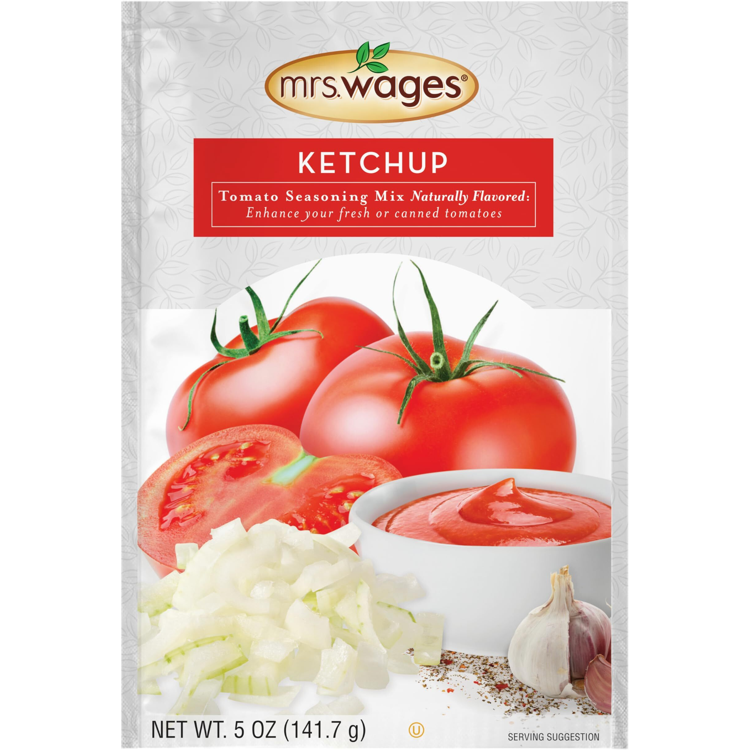 Mrs. Wages Ketchup Mix Easy-To-Use Enhance Your Tomatoes Makes Ketchup In Bulk Easy To Freeze Or Serve Fresh 5 Oz Packet (Value Pack Of 6)