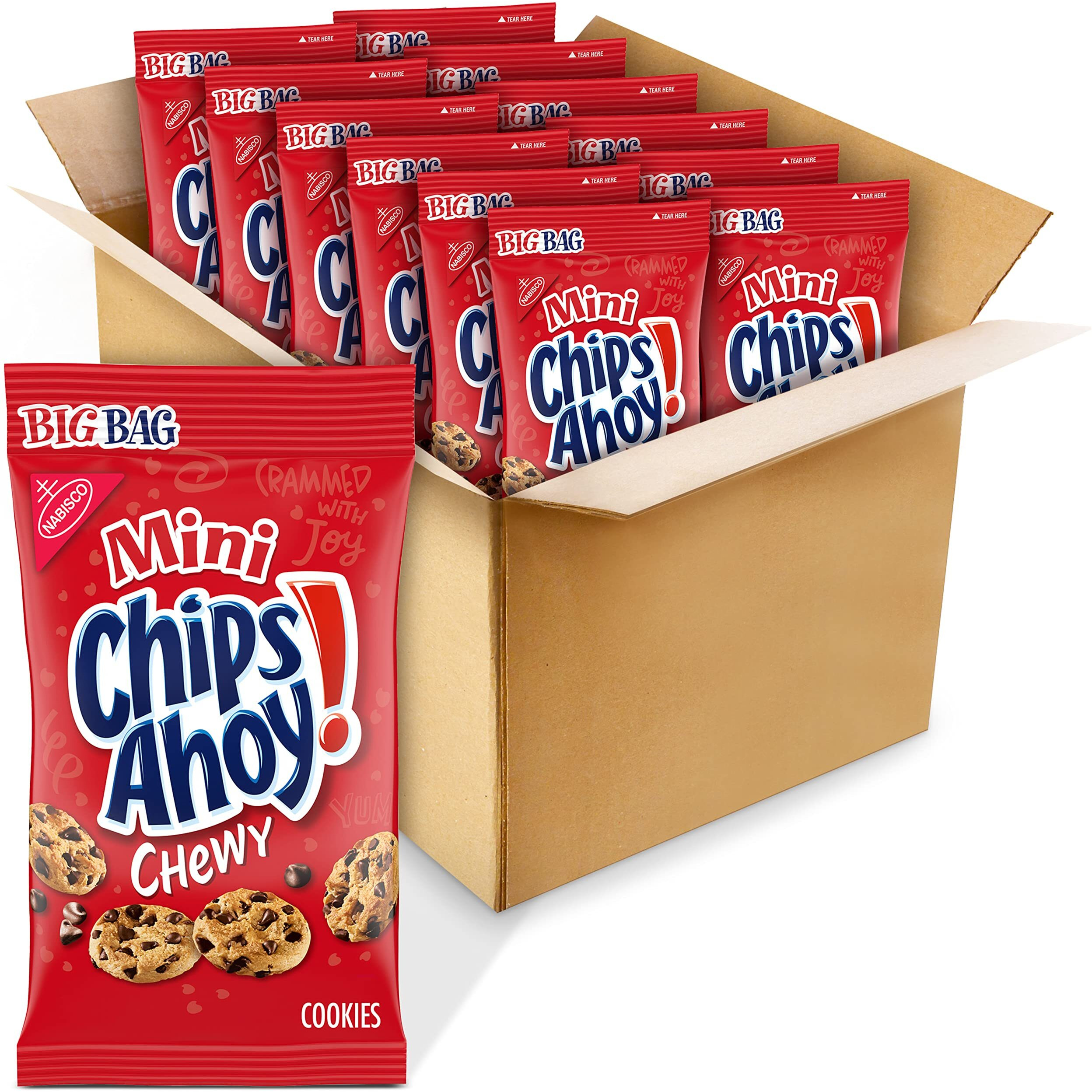 Chips Ahoy Mini Chewy Chocolate Chip Cookies, Big Bag, 12 - 3 Oz Packs