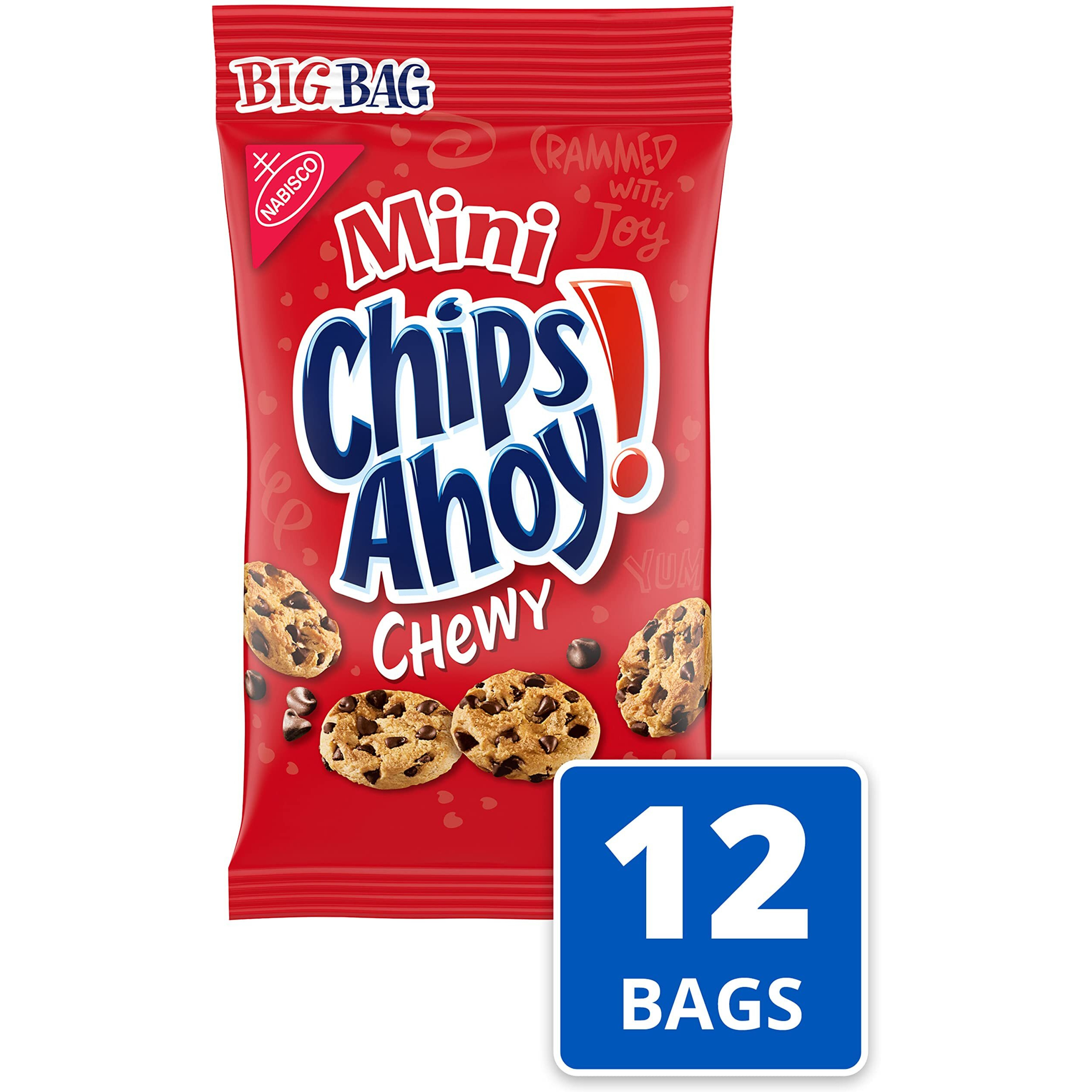 Chips Ahoy Mini Chewy Chocolate Chip Cookies, Big Bag, 12 - 3 Oz Packs