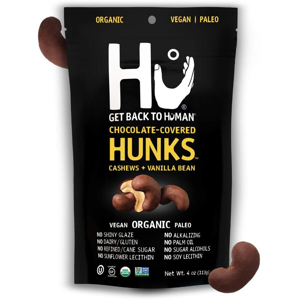 Hu Hunks Vegan Chocolate Covered Cashews With Vanilla Bean | 2 Pack | Non-Gmo, Gluten Free, Paleo, Organic Dark Chocolate