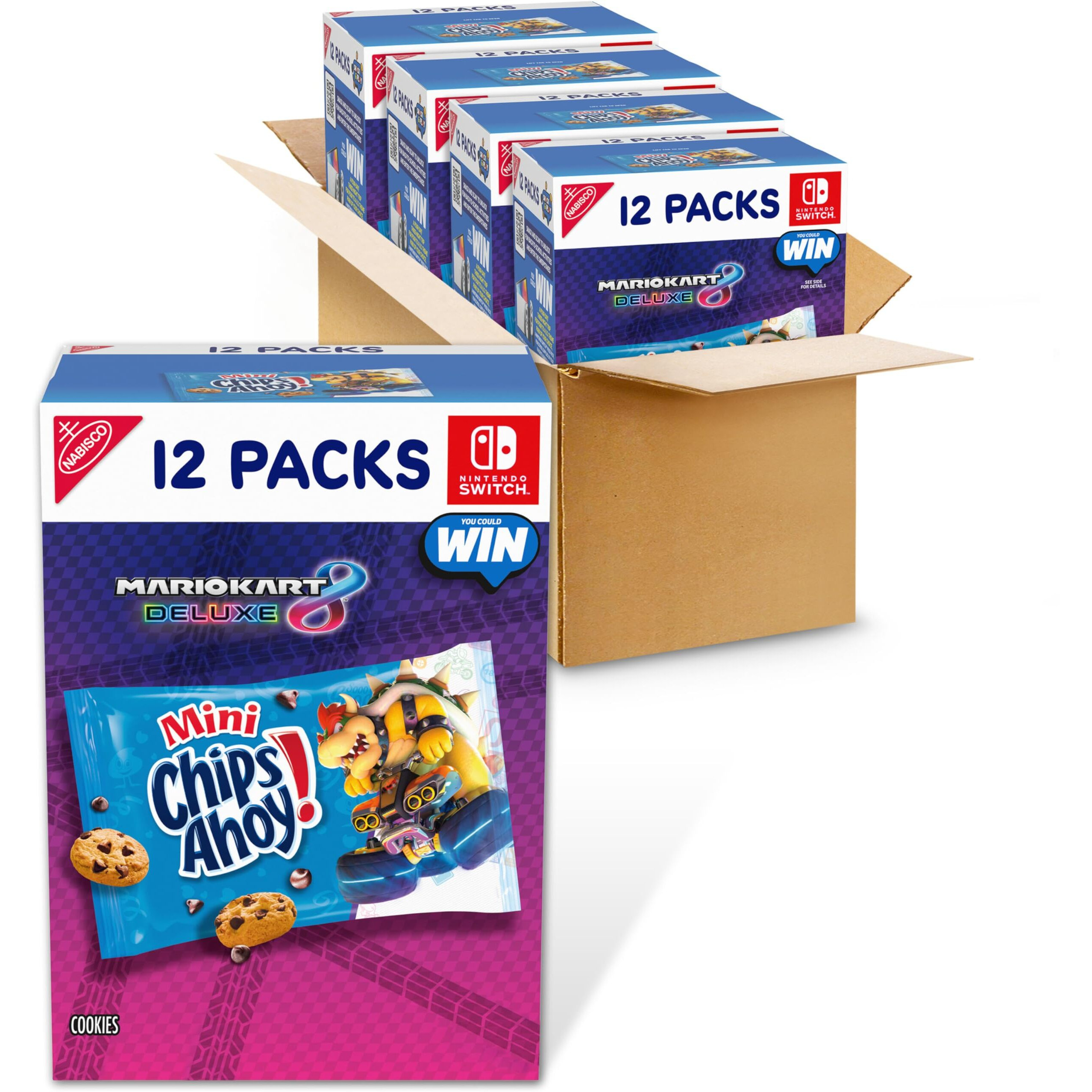 Chips Ahoy Mini Original Chocolate Chip Cookies, 48 Snack Packs (4 Boxes)
