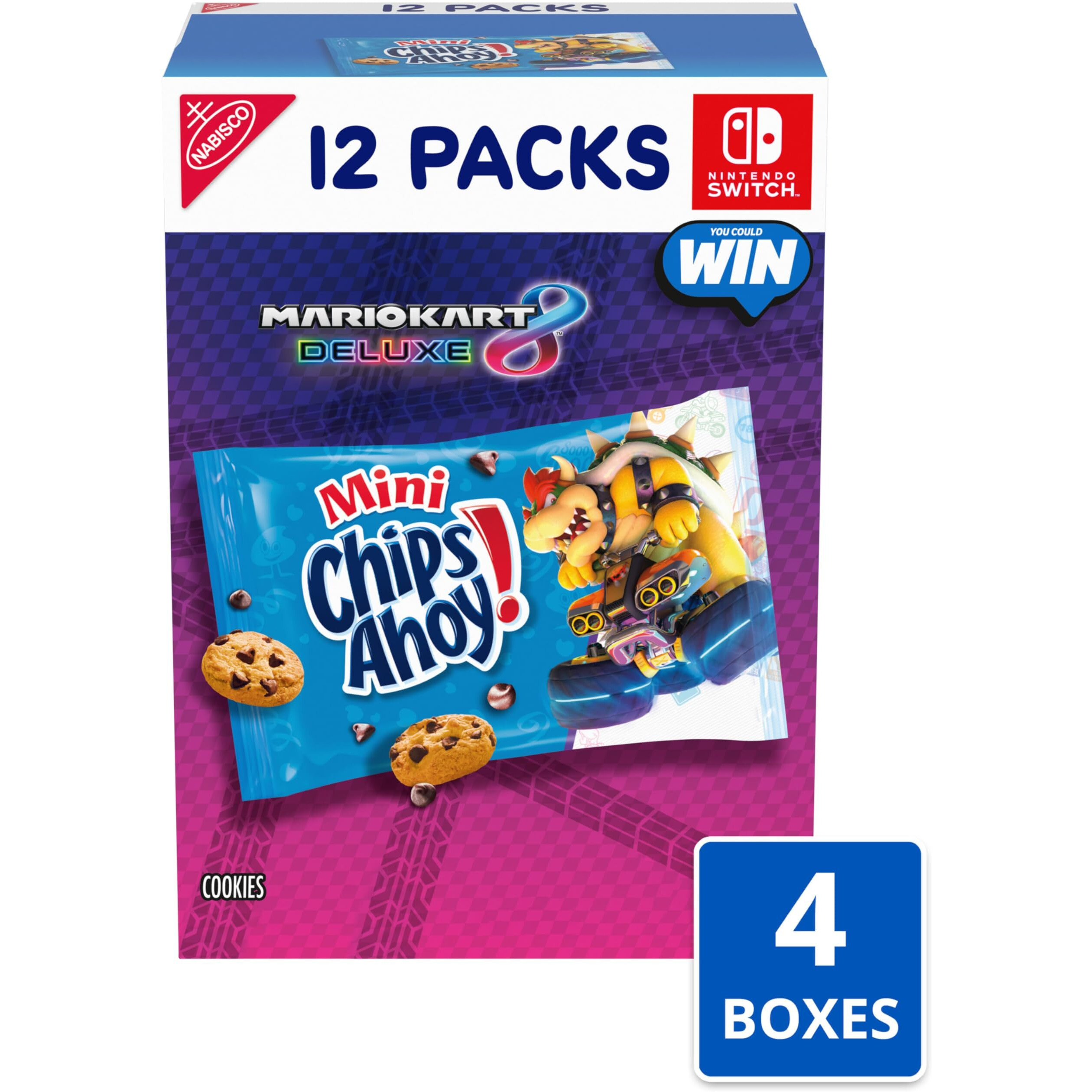 Chips Ahoy Mini Original Chocolate Chip Cookies, 48 Snack Packs (4 Boxes)