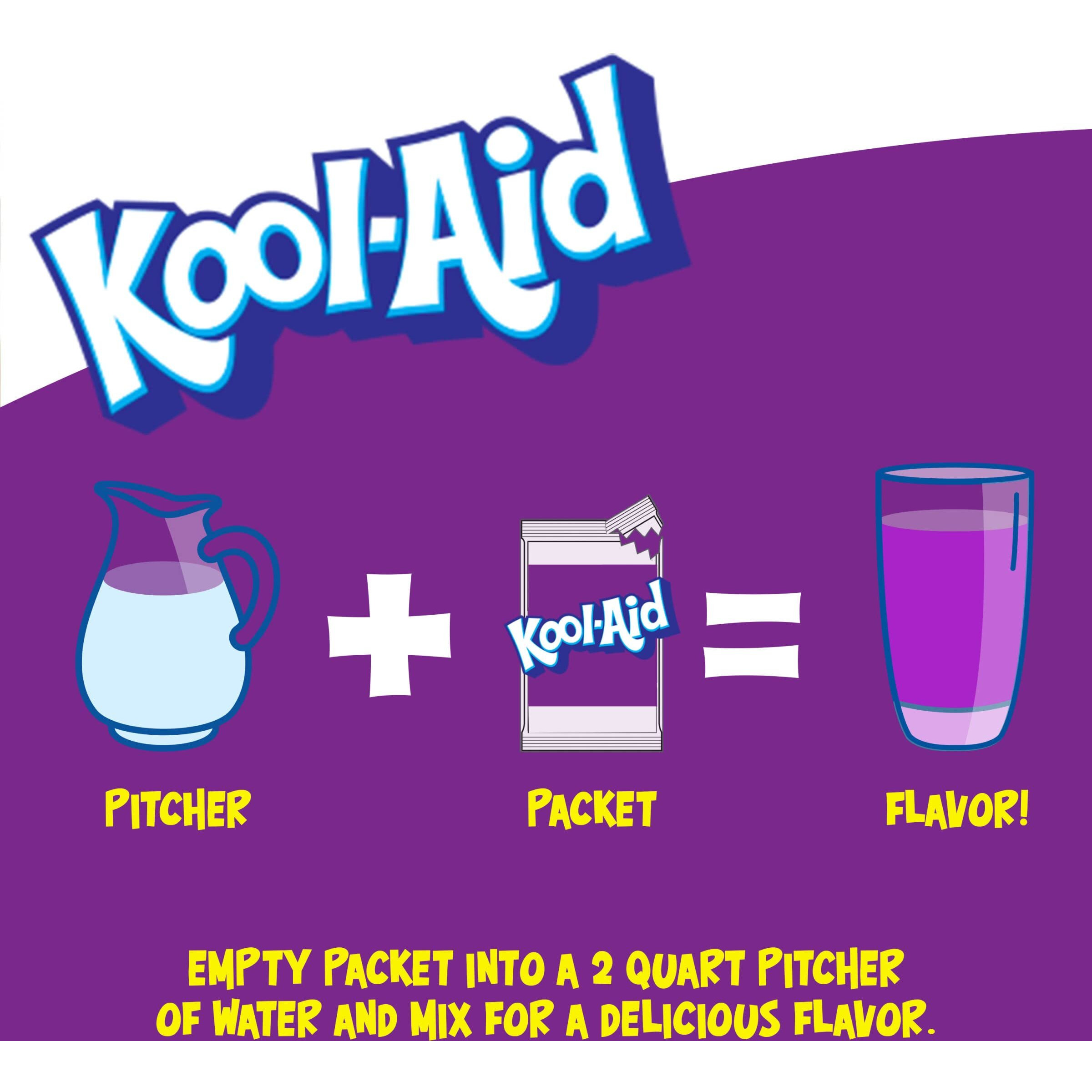 Kool-Aid .14 Oz Soft Drink-Powdered Unsweetened Grape, 48 Count (Pack Of 4)