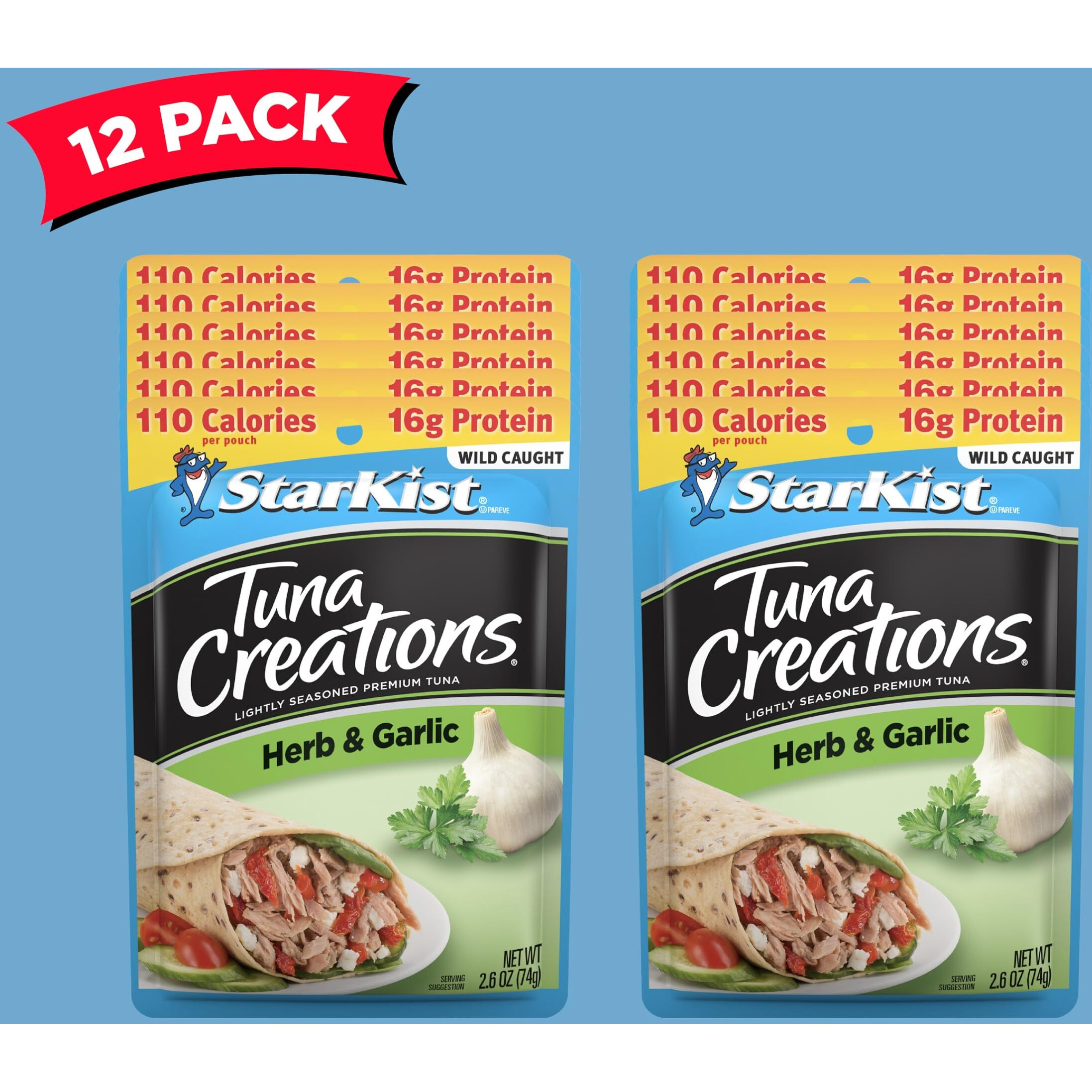 Starkist Tuna Creations Herb & Garlic, 2.6 Oz, Pack Of 12
