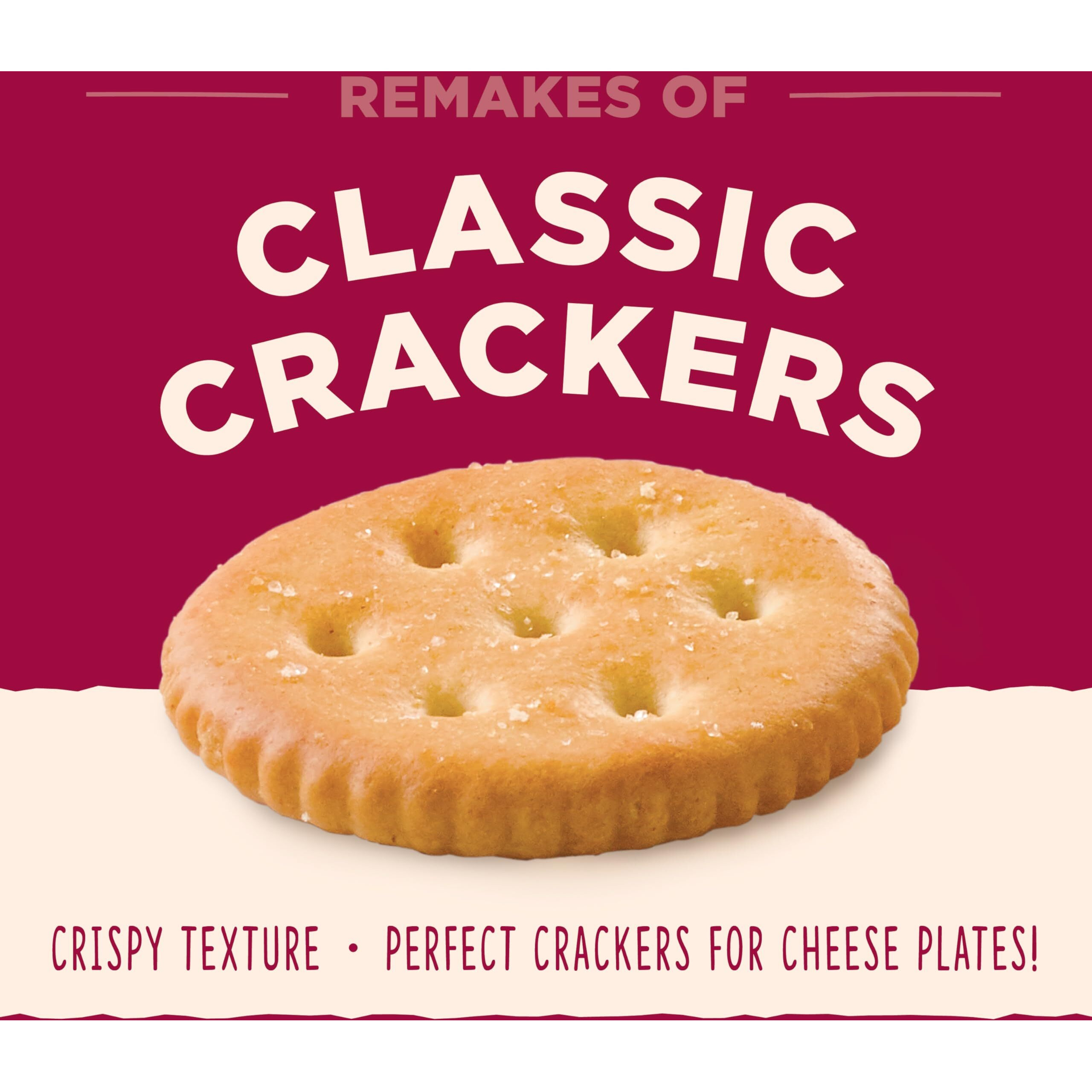 Back To Nature Classic Round Crackers - Dairy Free, Non-Gmo, Made With Wheat Flour & Sea Salt, Delicious & Quality Snacks, 8.5 Ounce (Pack Of 6)