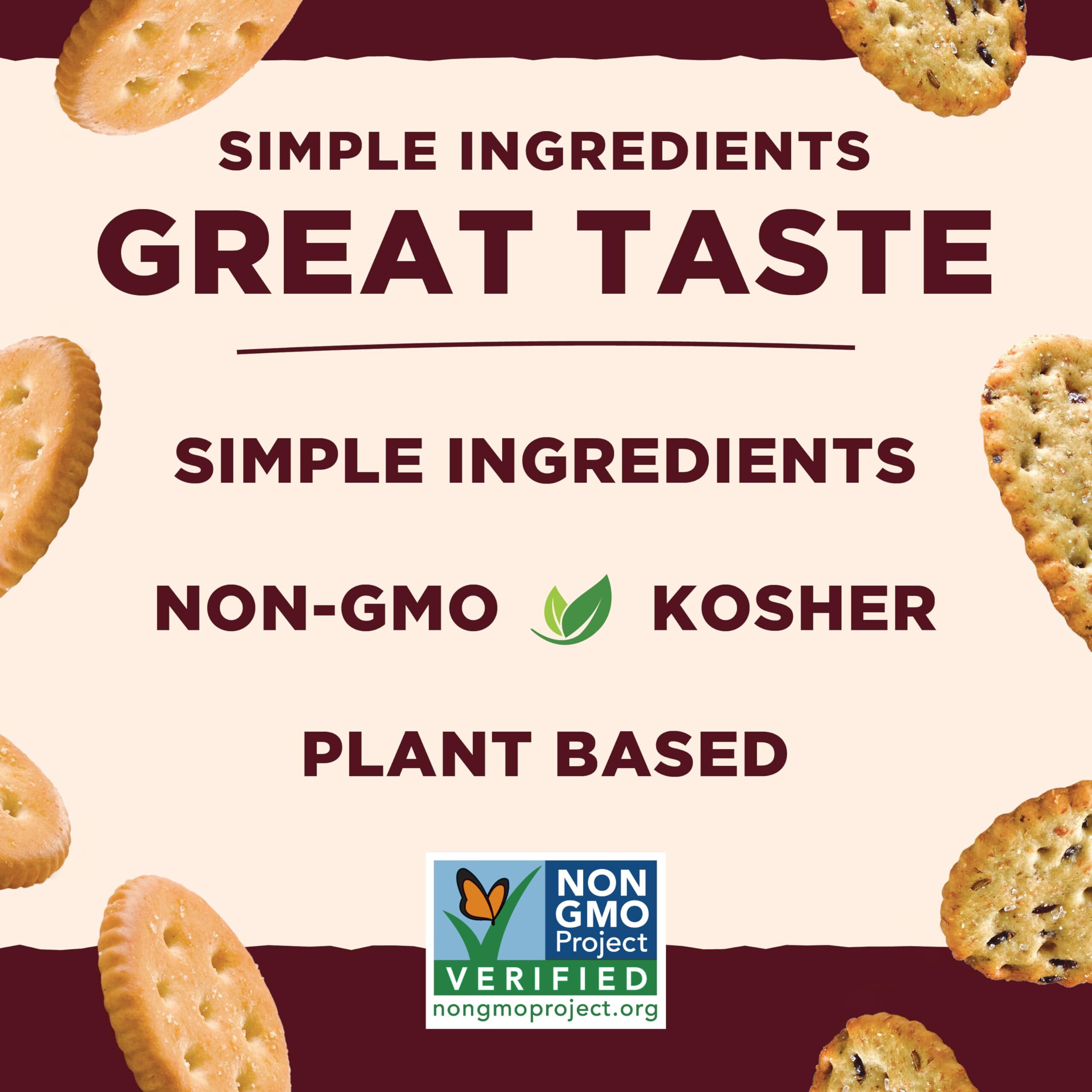 Back To Nature Classic Round Crackers - Dairy Free, Non-Gmo, Made With Wheat Flour & Sea Salt, Delicious & Quality Snacks, 8.5 Ounce (Pack Of 6)