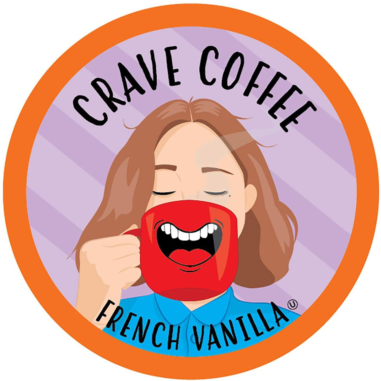 Crave Beverages Flavored Coffee Pods, Compatible With 2.0 K-Cup Brewers, French Vanilla, 100 Count