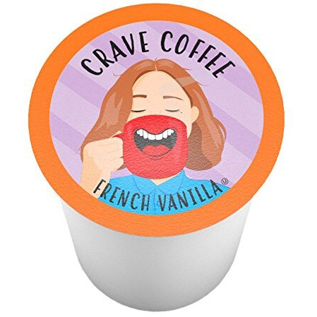 Crave Beverages Flavored Coffee Pods, Compatible With 2.0 K-Cup Brewers, French Vanilla, 100 Count