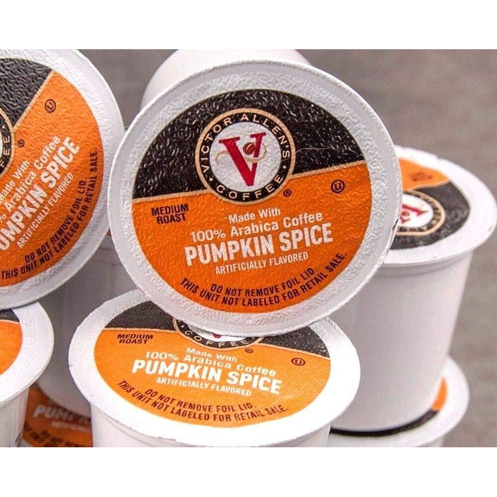 Victor Allen's Coffee Pumpkin Spice Flavored, Medium Roast, 42 Count, Single Serve Coffee Pods For Keurig K-Cup Brewers