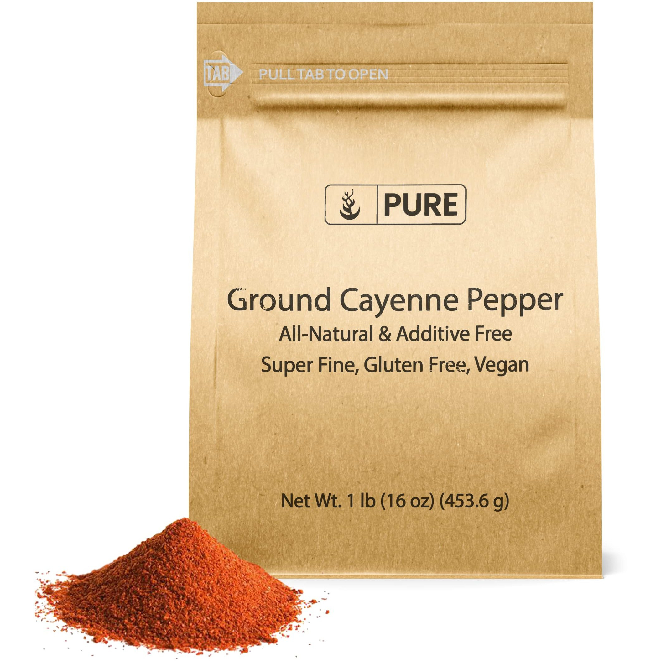 Pure Original Ingredients Ground Cayenne Pepper (1 Lb), Spicy Flavor, Sauces, Dry Rubs, Used In Hot Sauces
