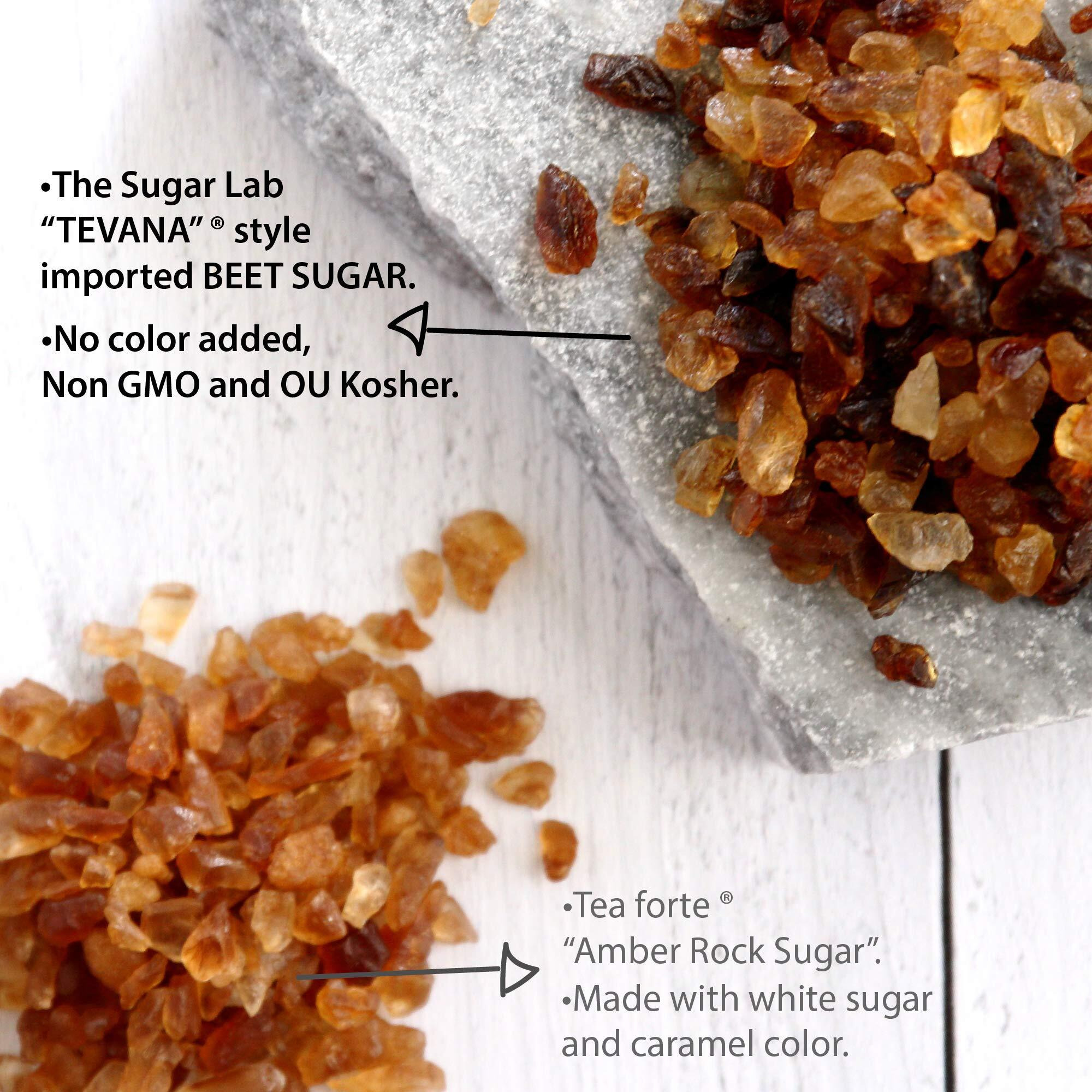 The Sugar Lab Belgian Rock Sugar - 1 Pound - Natural Real Beet Sugar - Brown Rock Sugar - Teavana Style Tea Sugar - Perfect Sugar Cube Or Amber Sugar Replacement - Natural Belgian Rock Sugar For Tea