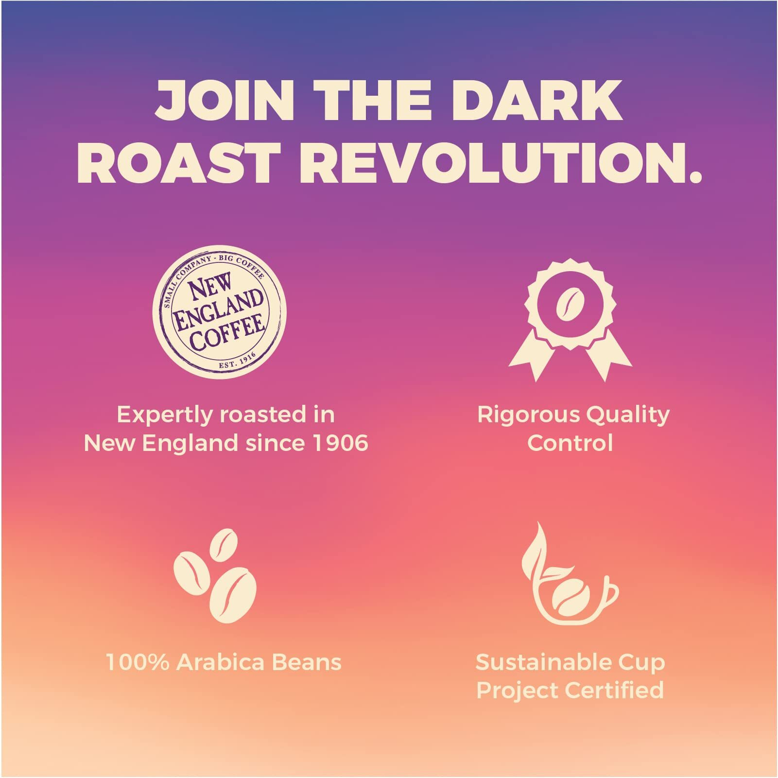 New England Coffee Espresso Especiale Dark Roast Ground Coffee, 10Oz Bag (Pack Of 6)