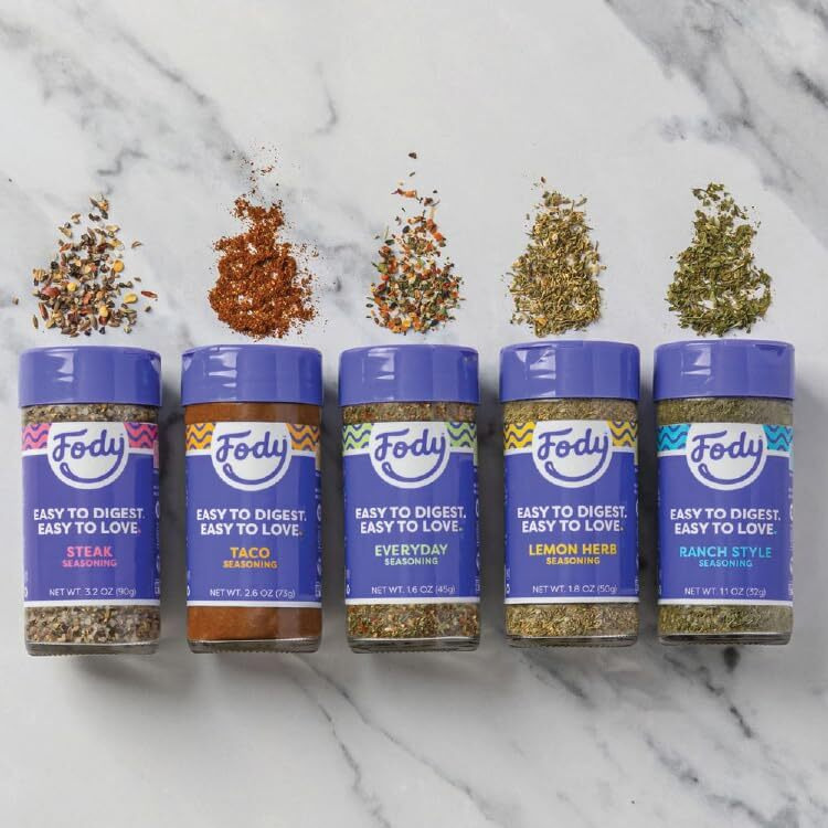 Fody Foods Variety Seasoning Pack, Flavorful Grilling Seasoning, Low Fodmap Certified, Sensitive Recipe, Gut & Ibs Friendly, Pack Of 5
