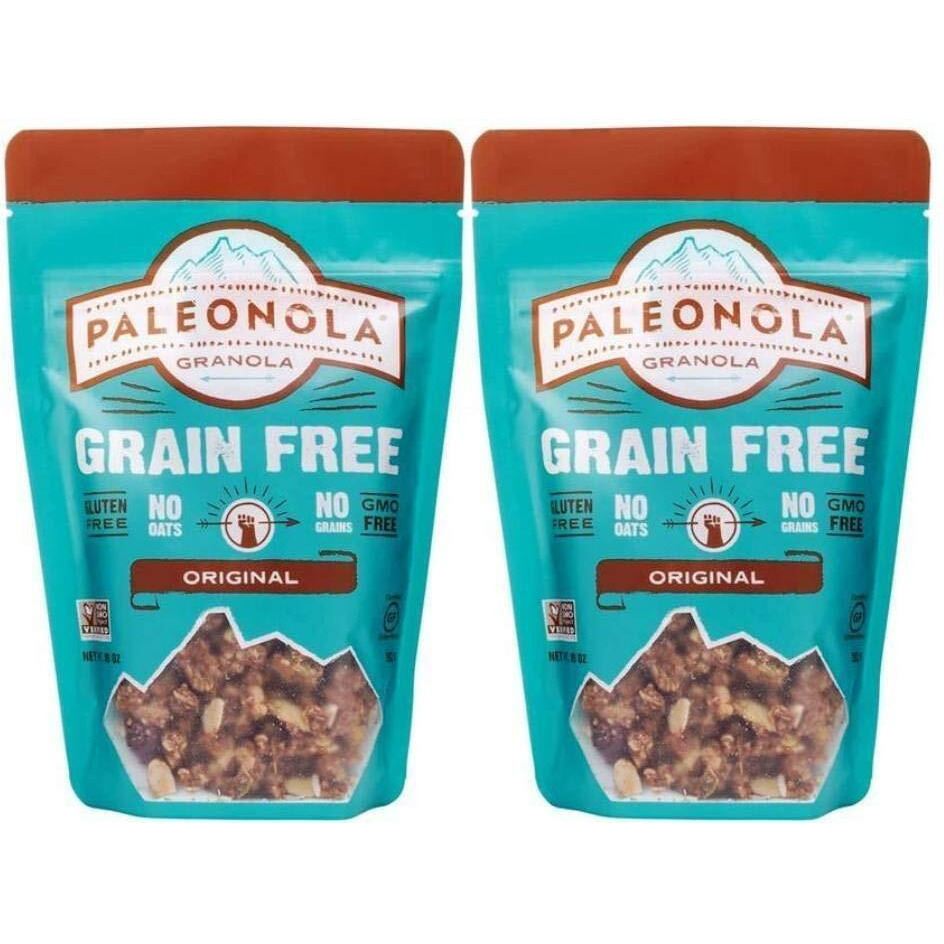 Paleonola Grain Free Granola Non-Gmo, Grain, Soy, Gluten, Dairy Free Low Carb Protein Snack For A Healthy Breakfast, Original, 2 Pack