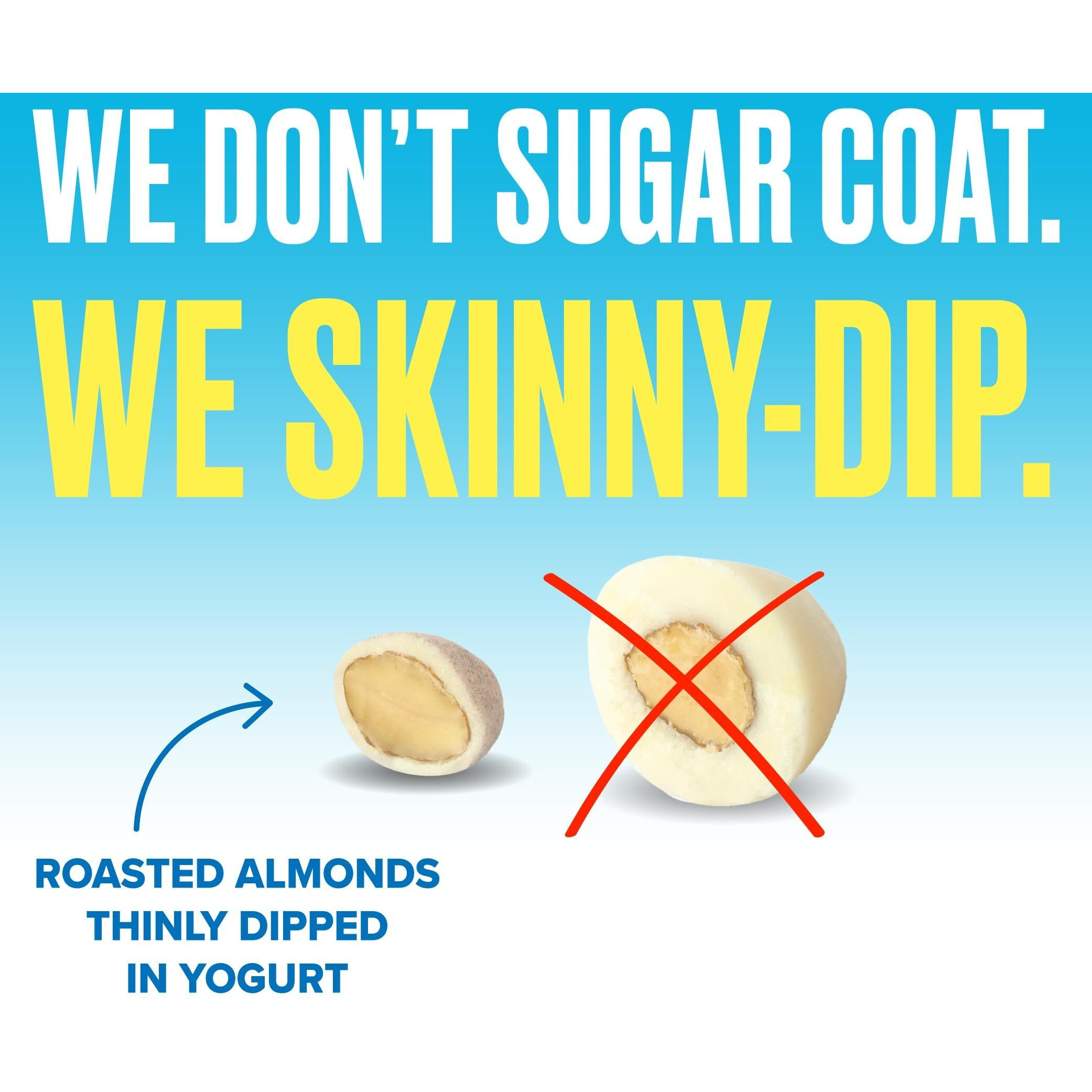 Skinnydipped Lemon Bliss Yogurt Covered Almonds, Healthy Snack, Plant Protein, Gluten Free, 1.2 Ounce (Pack Of 15)