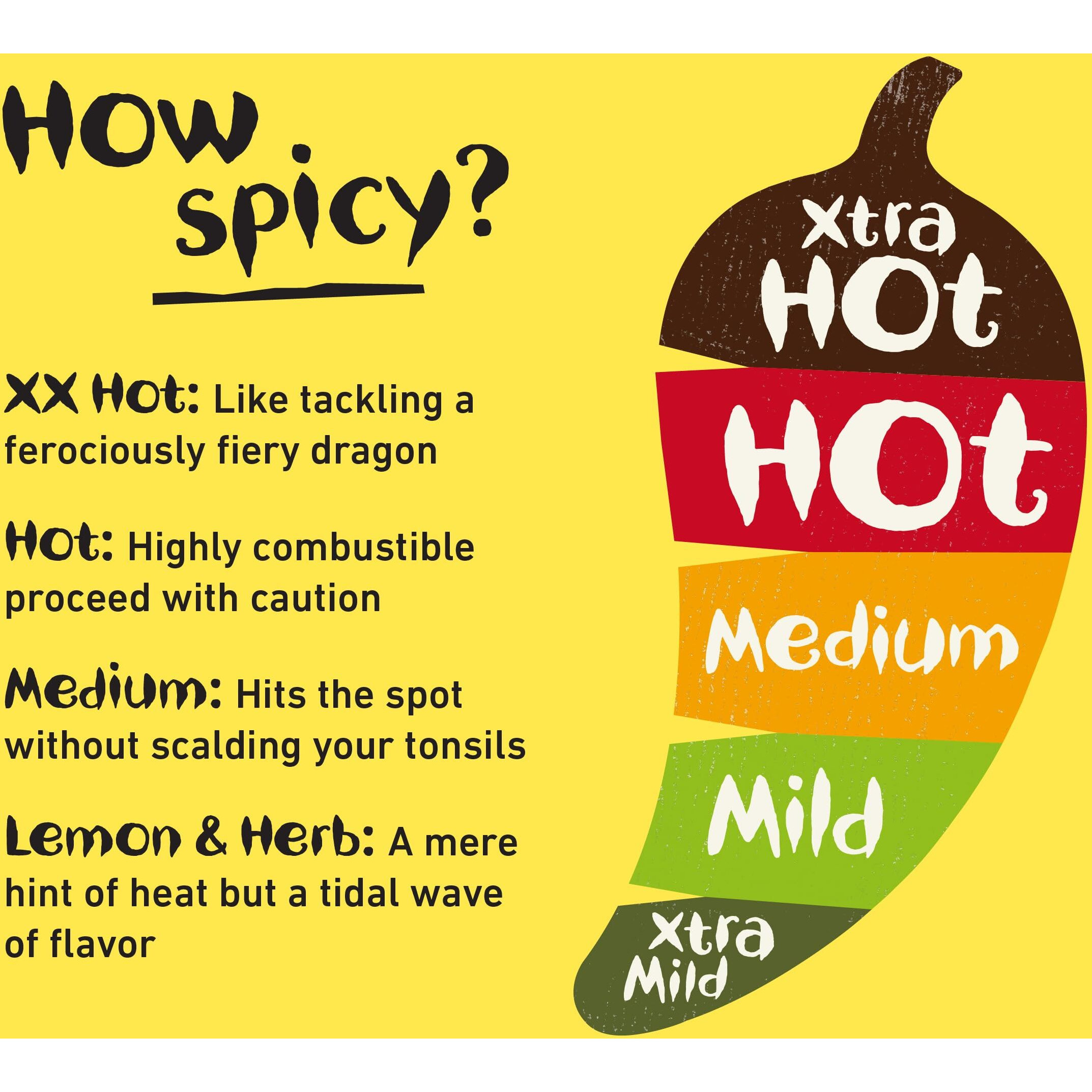 Nando's Peri Peri Hot Sauce Lovers Pack - Garlic, Medium, Hot, Extra Extra Hot Piri Piri Sauce Set - 9.1Oz Bottles, 4Pk