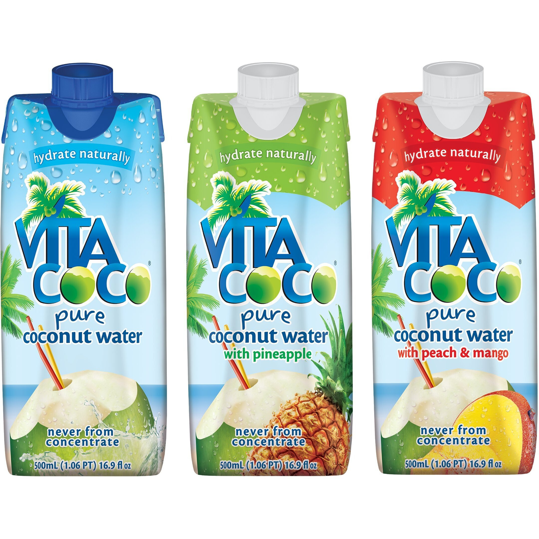 Vita Coco Coconut Water, Variety Pack - Naturally Hydrating Electrolyte Drink - Smart Alternative To Coffee, Soda, And Sports Drinks - Gluten Free - 16.9 Ounce (Pack Of 12)