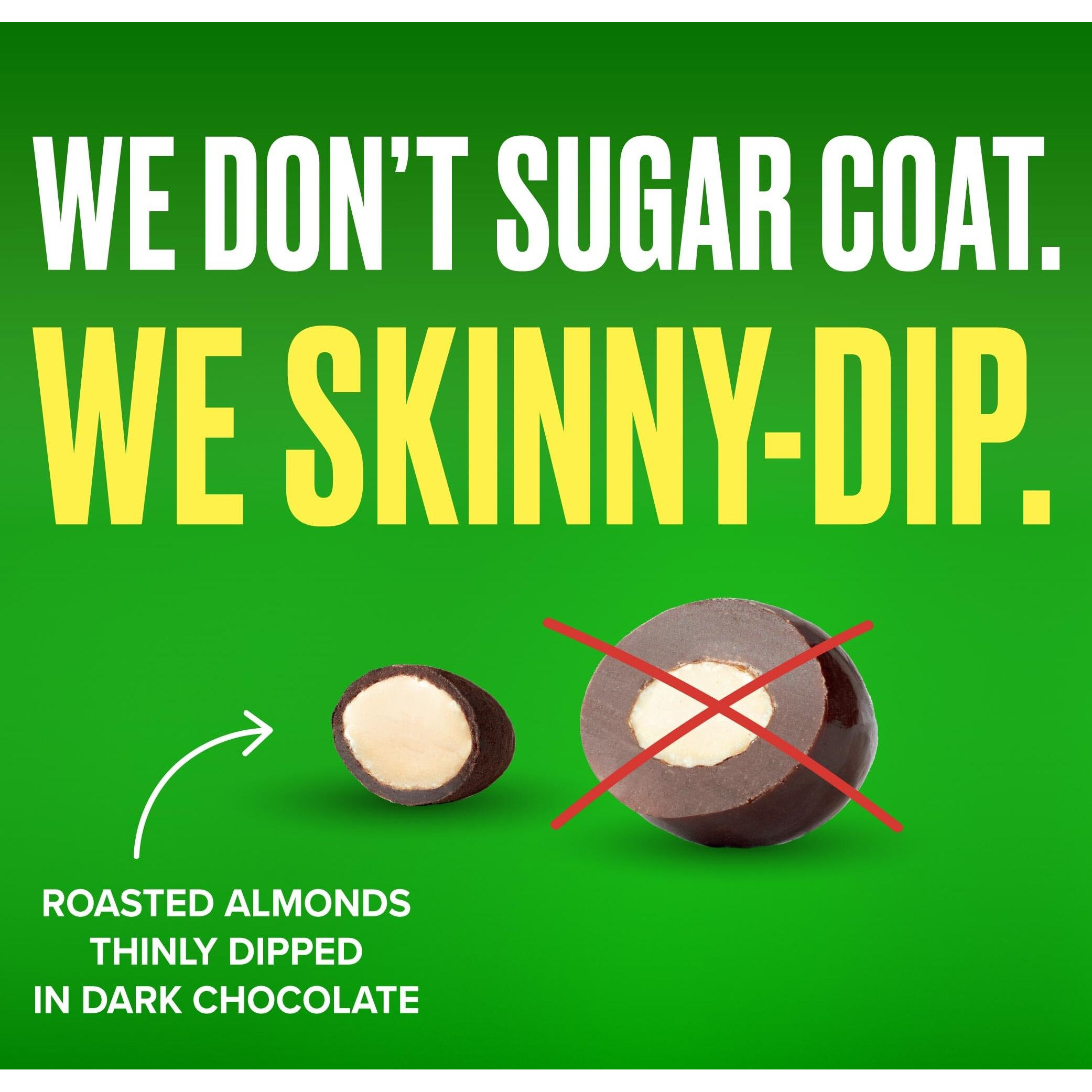 Skinnydipped Mocha Splash Almonds, Healthy Snack, Plant Protein, Gluten Free, 3.5 Oz Resealable Bags, Pack Of 5