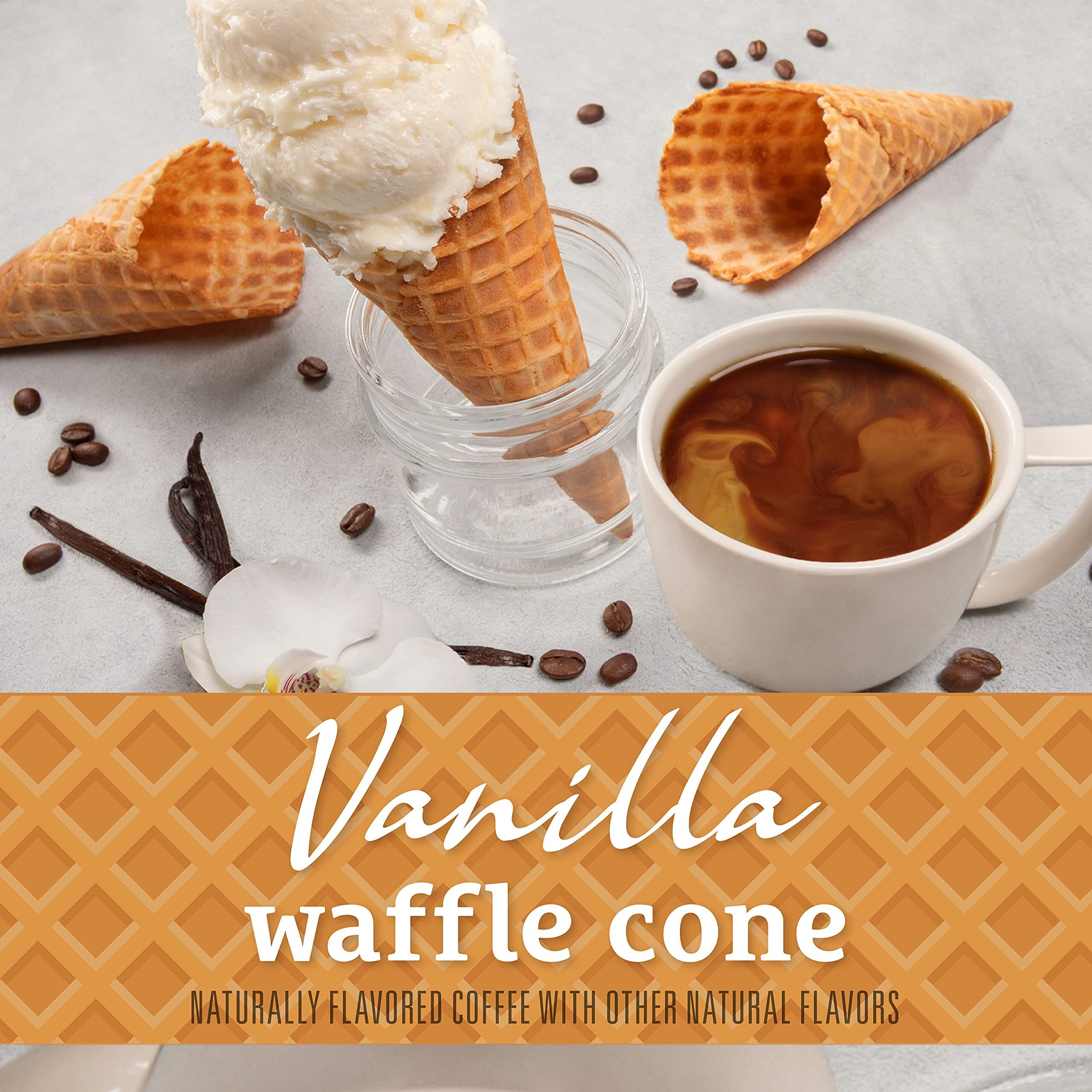 Community Coffee Vanilla Waffle Cone, 10 Count Coffee Pods, Ice Cream Flavored, Compatible With Keurig 2.0 K-Cup Brewers, 10 Count (Pack Of 1)