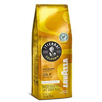 Lavazza Tierra Colombia 100% Arabica-Filter Authentic Italian, Blended And Roated In Italy, Fruity Aroma With A Balanced Body-Filter Resulting In Notes Of Grapefruit, Red Fruits, Bergamot & Honey