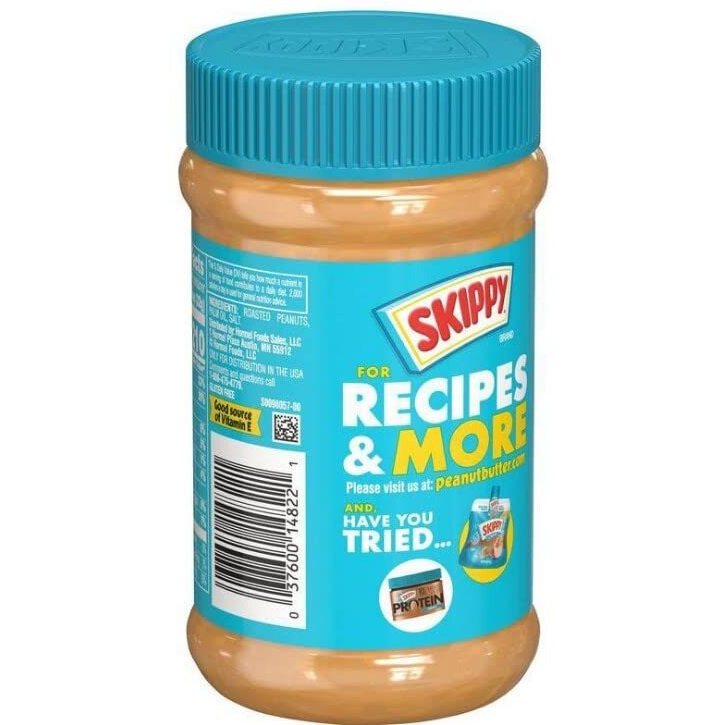Skippy No Sugar Added Peanut Butter Spread 16Oz (2)