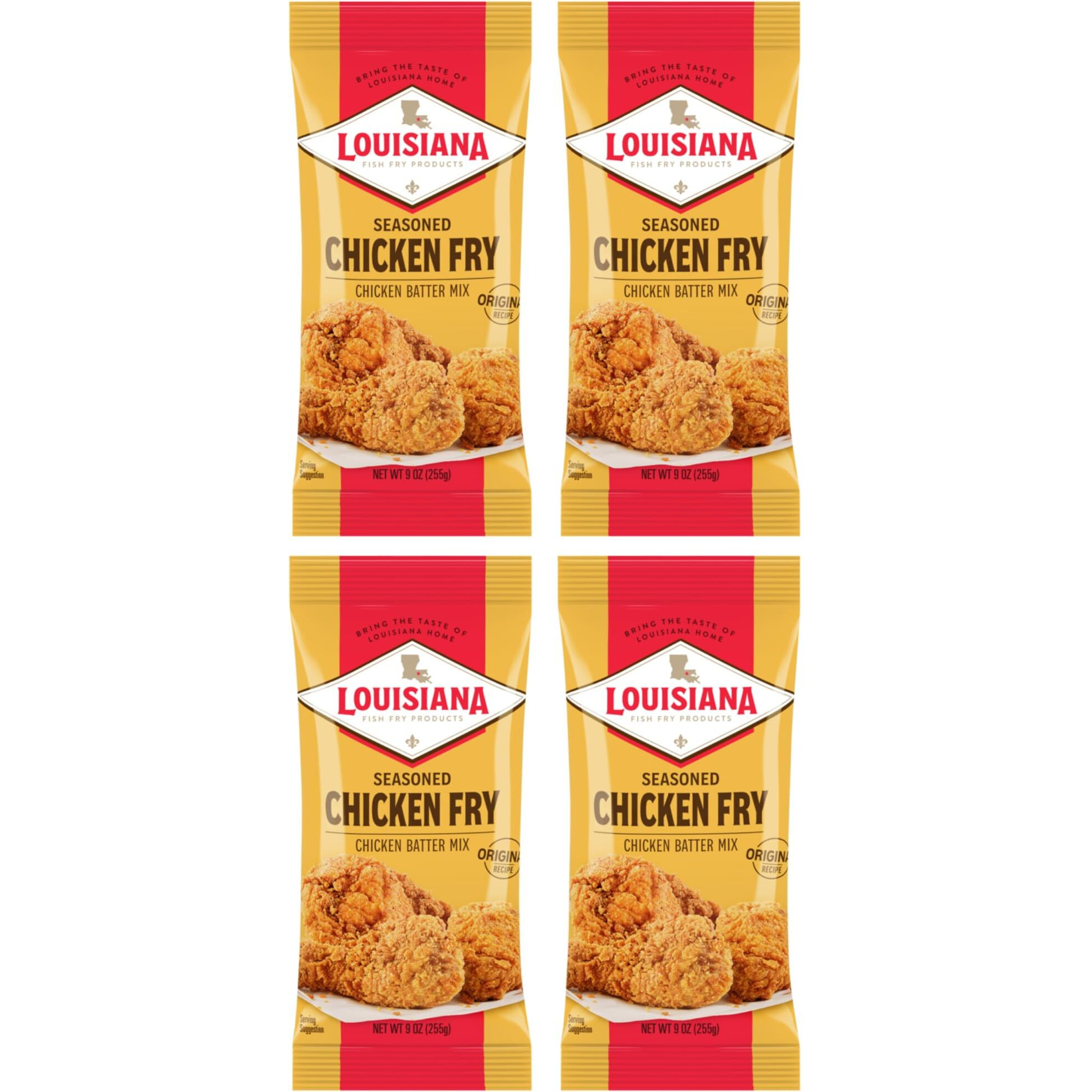 Louisiana Seasoned Chicken Fry Batter Pack Of 4 Crispy Southern Coating Mix For Fried Chicken Delicious And Convenient
