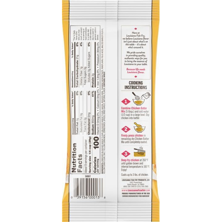 Louisiana Seasoned Chicken Fry Batter Pack Of 4 Crispy Southern Coating Mix For Fried Chicken Delicious And Convenient