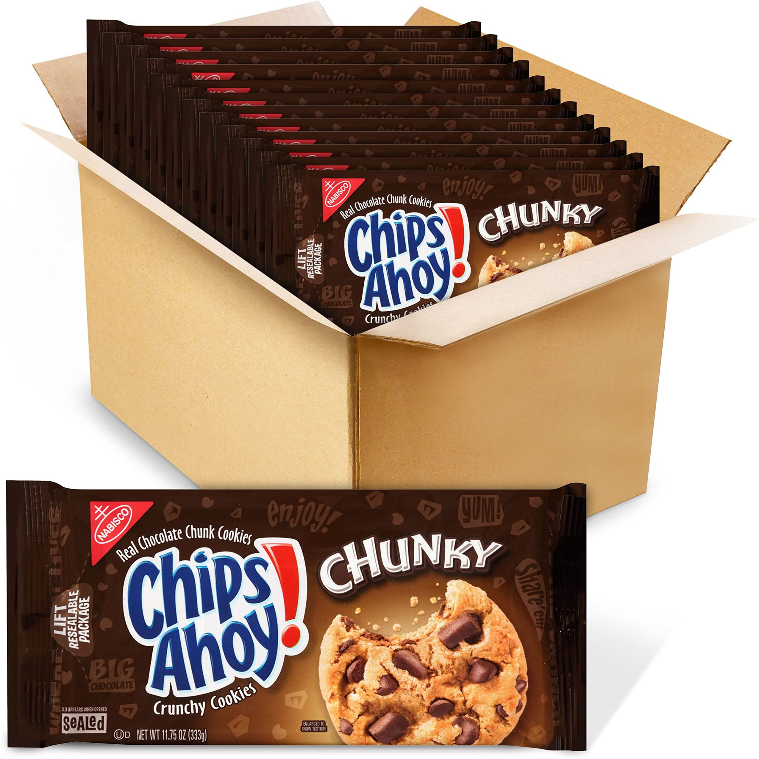 Chips Ahoy Chunky Chocolate Chip Cookies, 12 - 11.75 Oz Packs