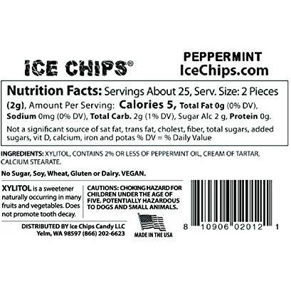 Ice Chips Xylitol Candy Tins (Peppermint, 6 Pack) - Includes Band As Shown