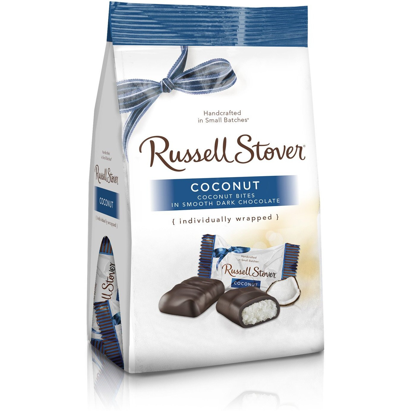 Russell Stover Dark Chocolate Coconut Mini Gusset Bag 6 Ounce Russell Stover Chocolate Coconut Chocolate Candy Bag Sweet Coconut Covered In Rich Chocolate Candy, Individually Wrapped