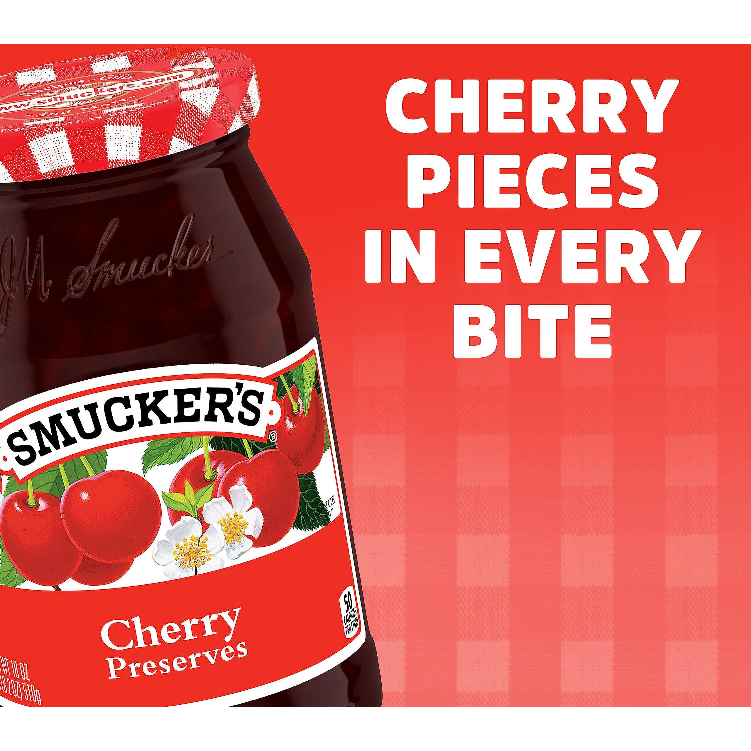 Smucker's Cherry Preserves, 18 Ounce (Pack Of 6)