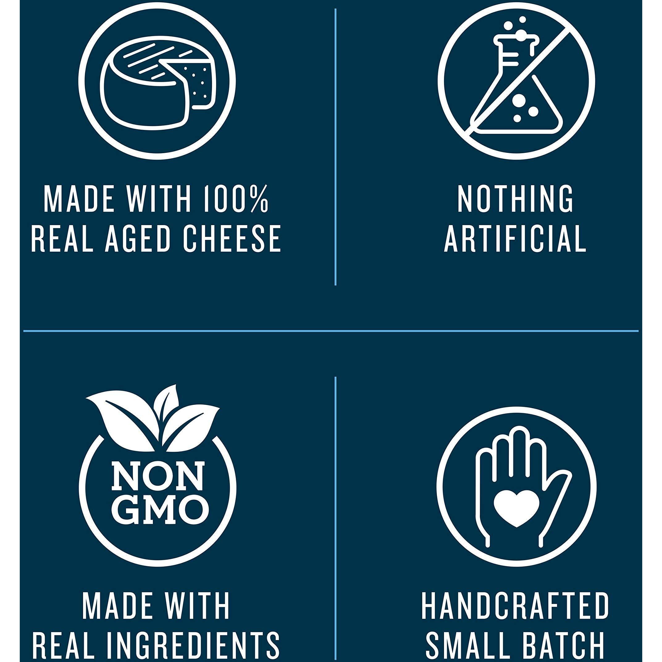 John Wm. Macy's Cheesecrisps | Asiago & Cheddar | Twice Baked Sourdough Crackers Made With 100% Real Aged Cheese, Non Gmo, Nothing Artificial | 4.5 Oz. (6 Pack)