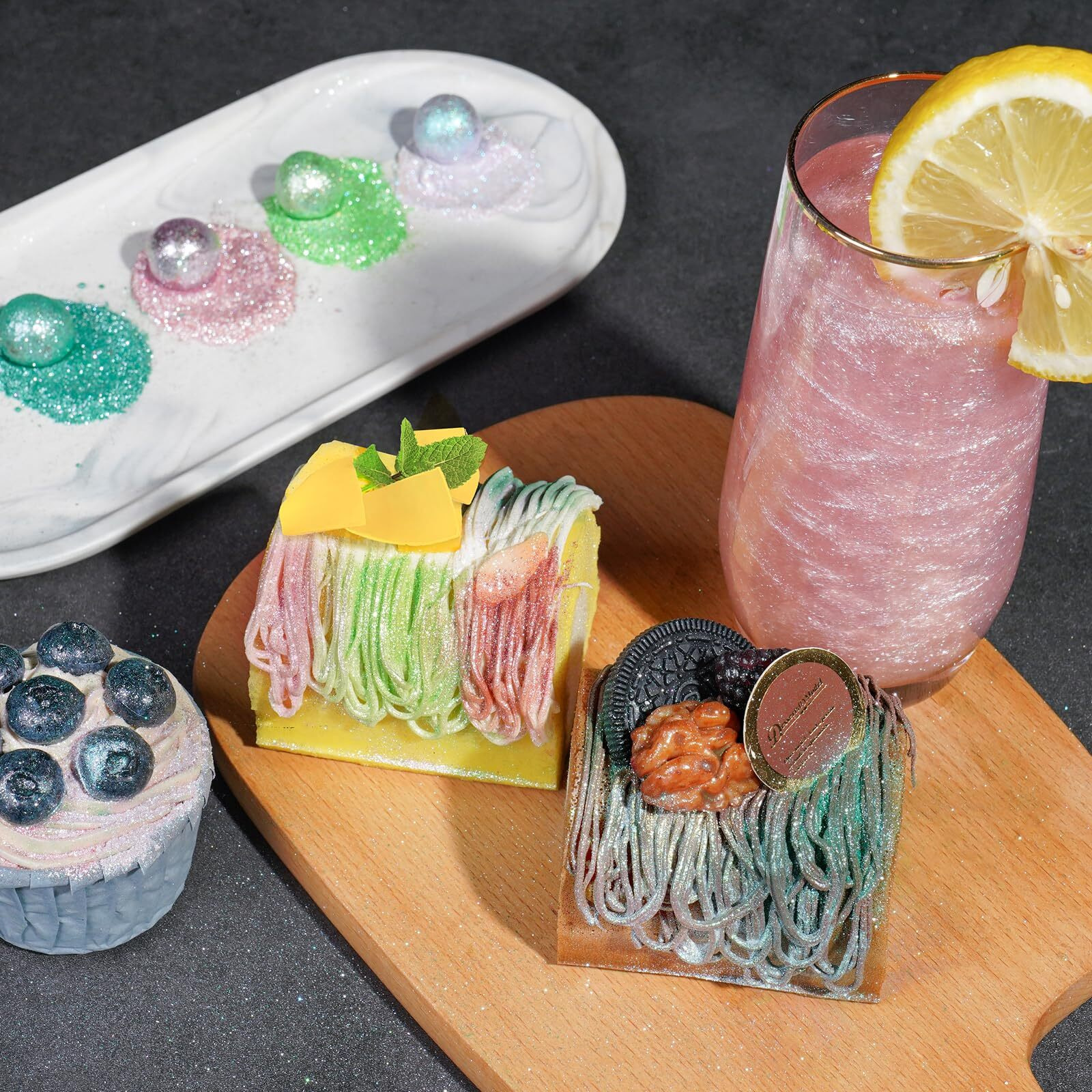 Nihome Edible Food-Grade Glimmer Powder Glitter Luster Dust Metallic Food Decorating Sprinkle Glimmery Dust For Drink Wine Beverage Cake Candy Dessert Bakery Restaurant Vegan (0.18Oz/5G, Girl Pink)