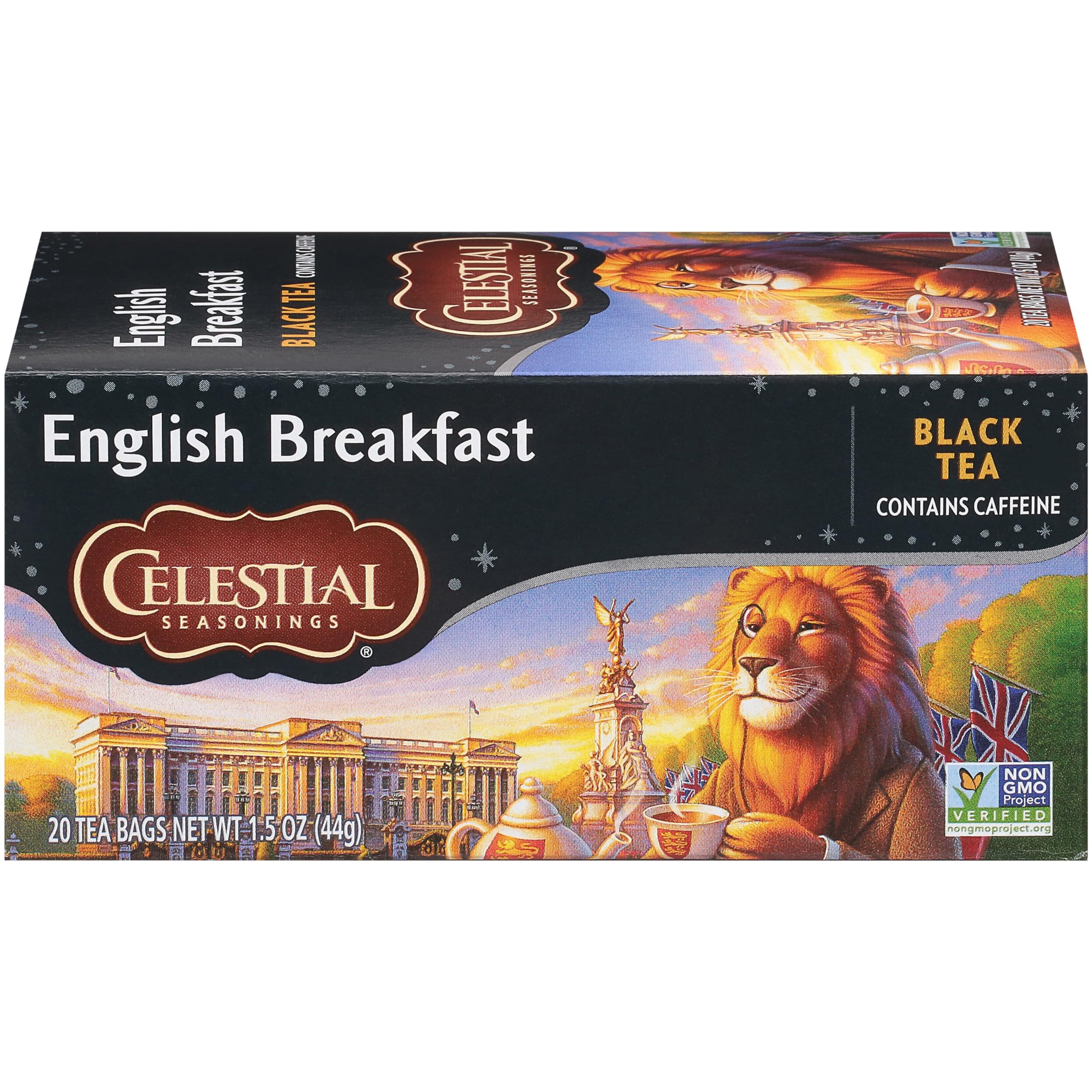 Celestial Seasonings Black Tea, English Breakfast, 20 Count (Pack Of 6) (Packaging May Vary)