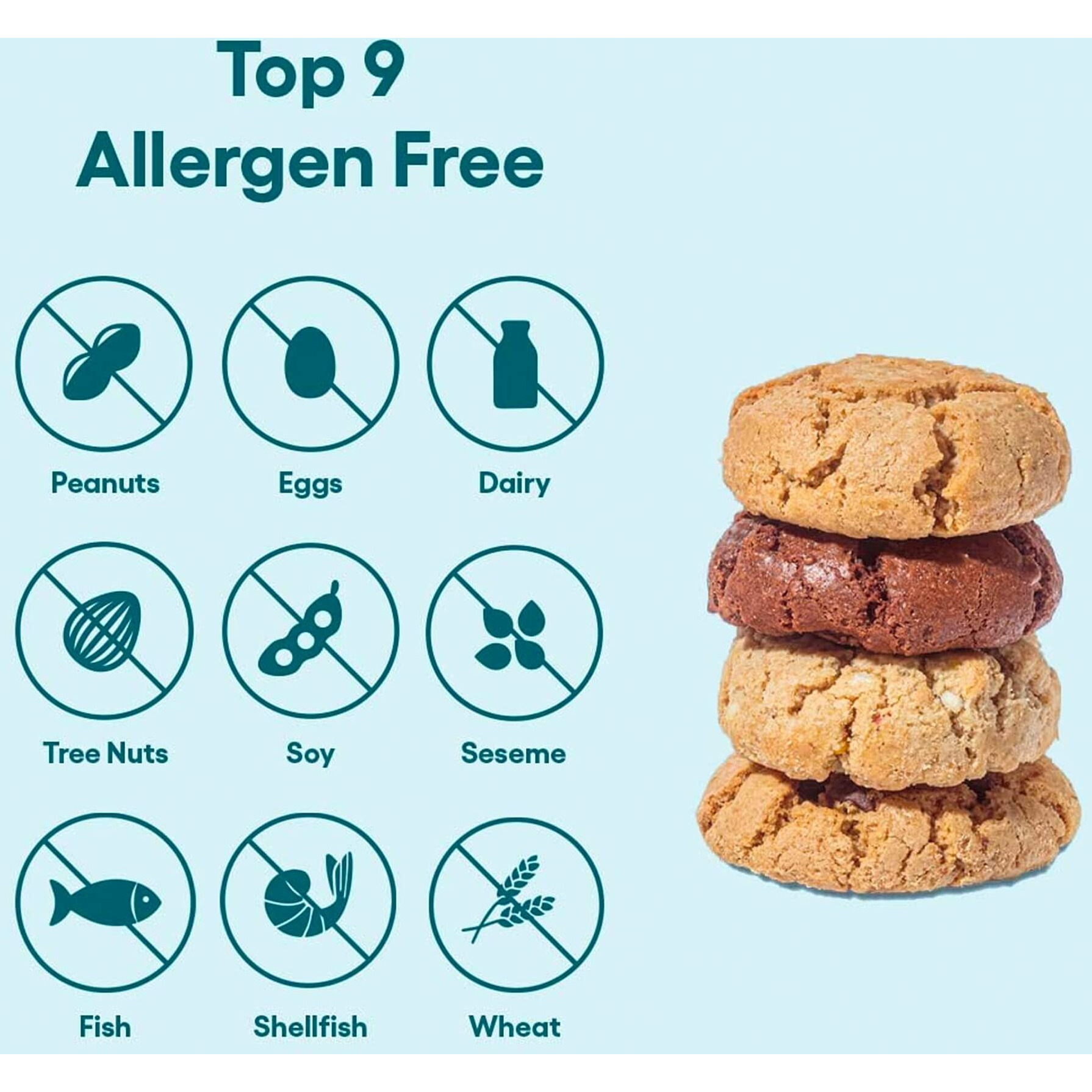 Gluten Free Crunchy Cookies Variety Pack By Partake | Vegan Cookies 3 Packs | Non-Gmo, Allergy-Friendly | No Peanuts,Soy, Dairy, Tree Nuts