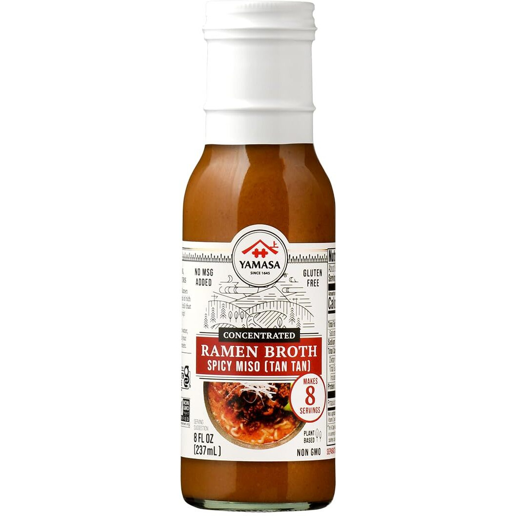 Yamasa Ramen Broth Spicy Miso, Concentrate, Serves 8, No Msg Added, 8 Oz
