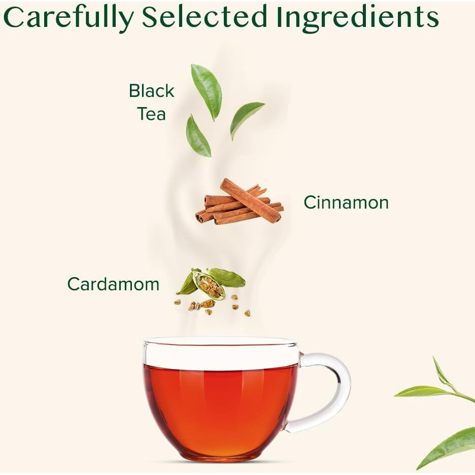 Vahdam, Cinnamon Masala Chai Tea (50+ Cups,3.53Oz) Ancient Cinnamon Tea Recipe | Spiced Chai Tea Loose Leaf | Brew Hot Black Tea, Iced Tea Or Chai Latte | Pure Unblended Loose Leaf Tea | Vacuum Sealed