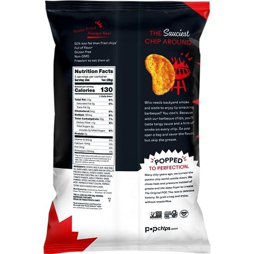 Popchips Potato Chips Bbq Potato Chips 5 Oz Bags (Pack Of 5)